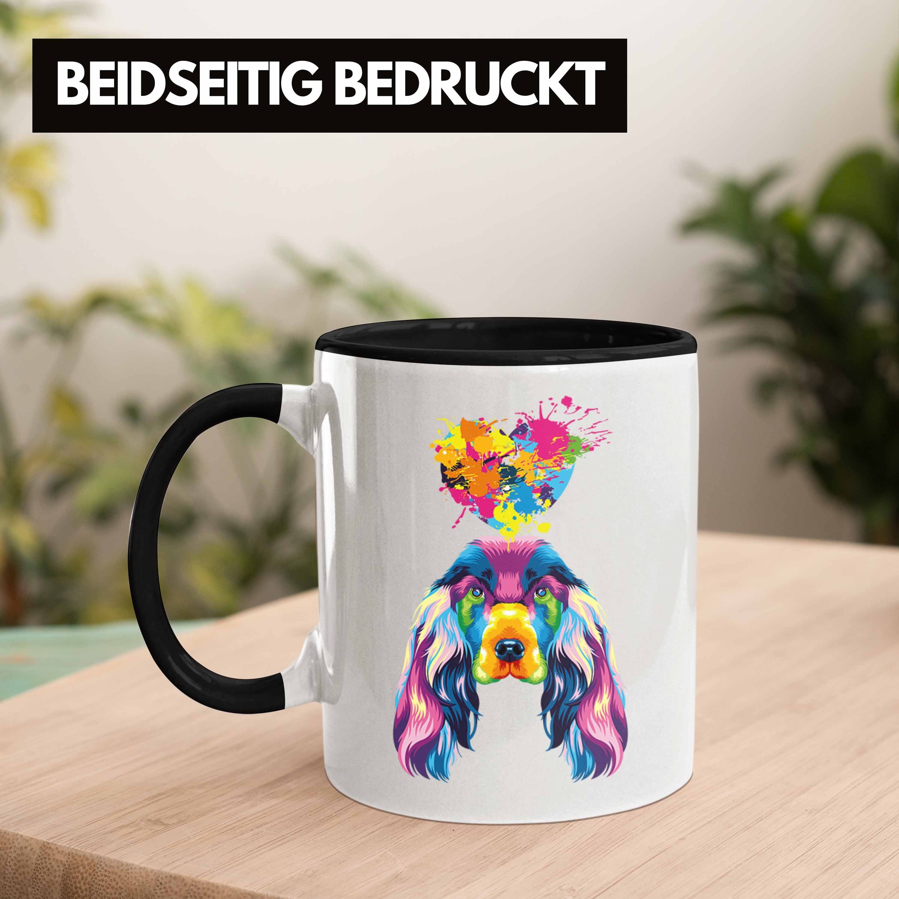 Gesc Tasse Schwarz Trendation Cocker Tasse Geschenk Besitzer Farbe Spaniel Herz Lustiger Spruch