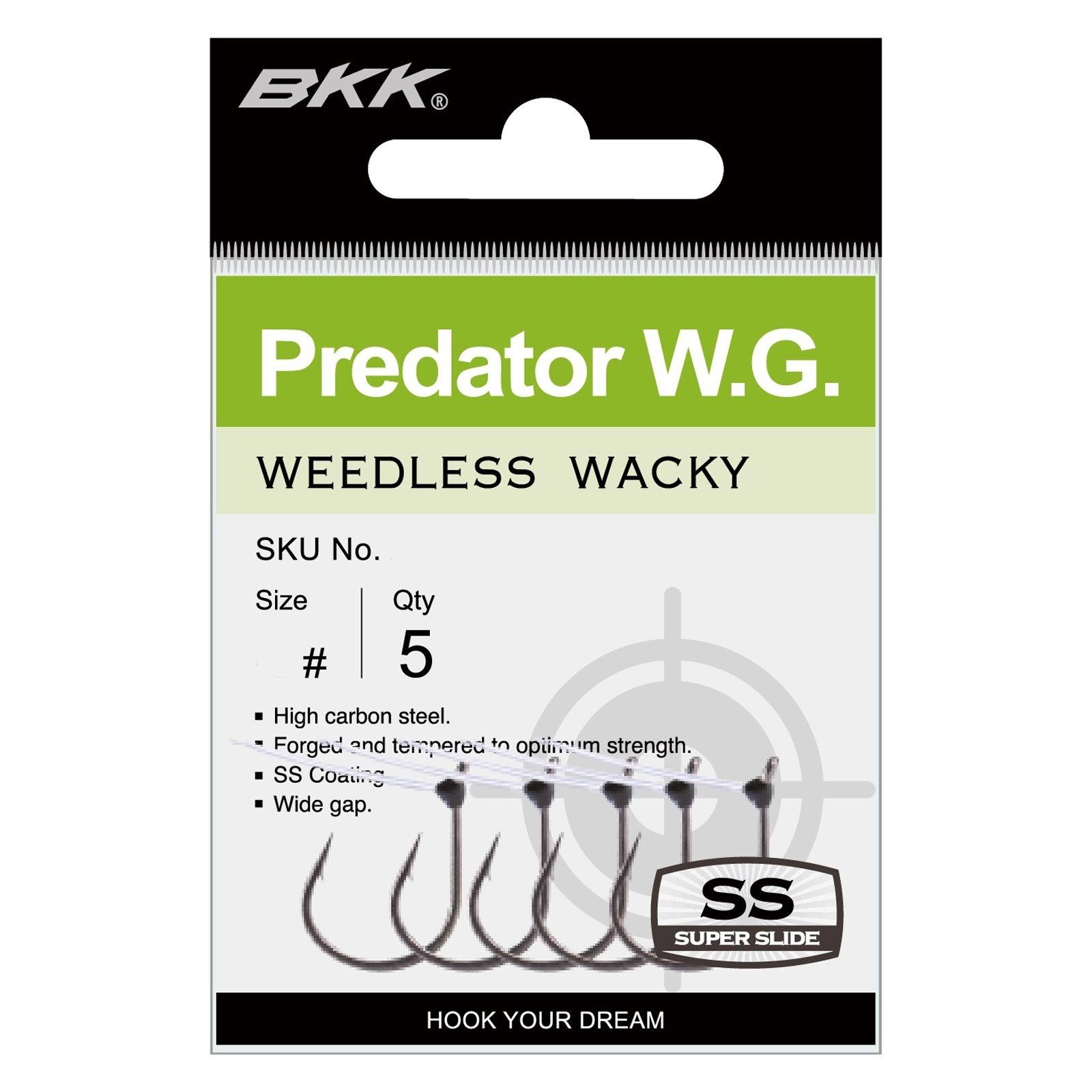 Finesse-Einzelhaken Wurmhaken, BKK Predator Weedless W.G. #1 BKK