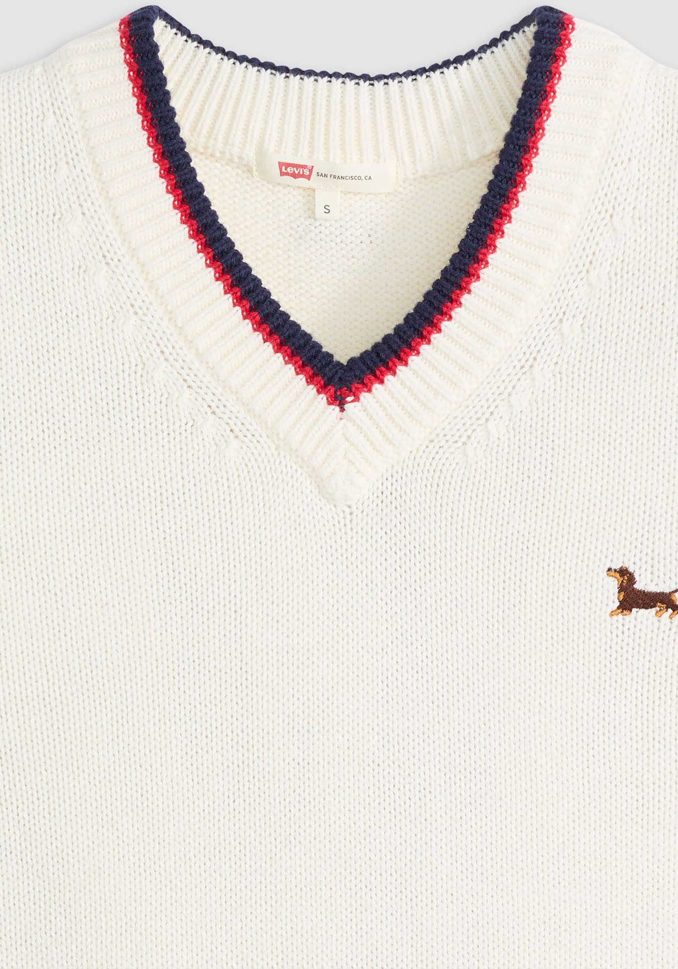 Levi's® Pullunder CHARLIE VNECK VES Feinstrick mit Wollanteil