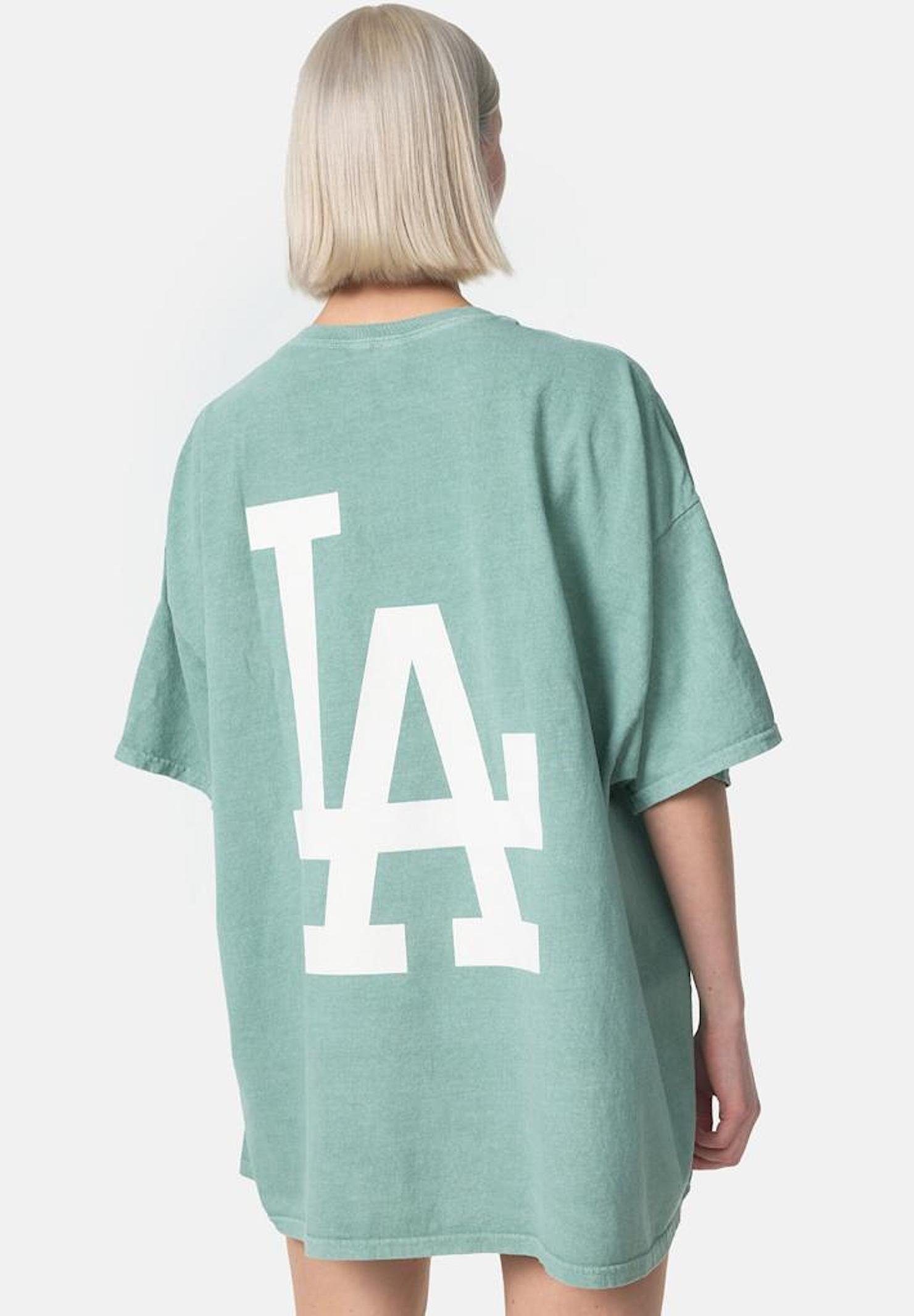 Worldclassca T-Shirt Worldclassca Oversized Print Mint T-SHIRT LA Neu Sommer Washed Oberteil Tee