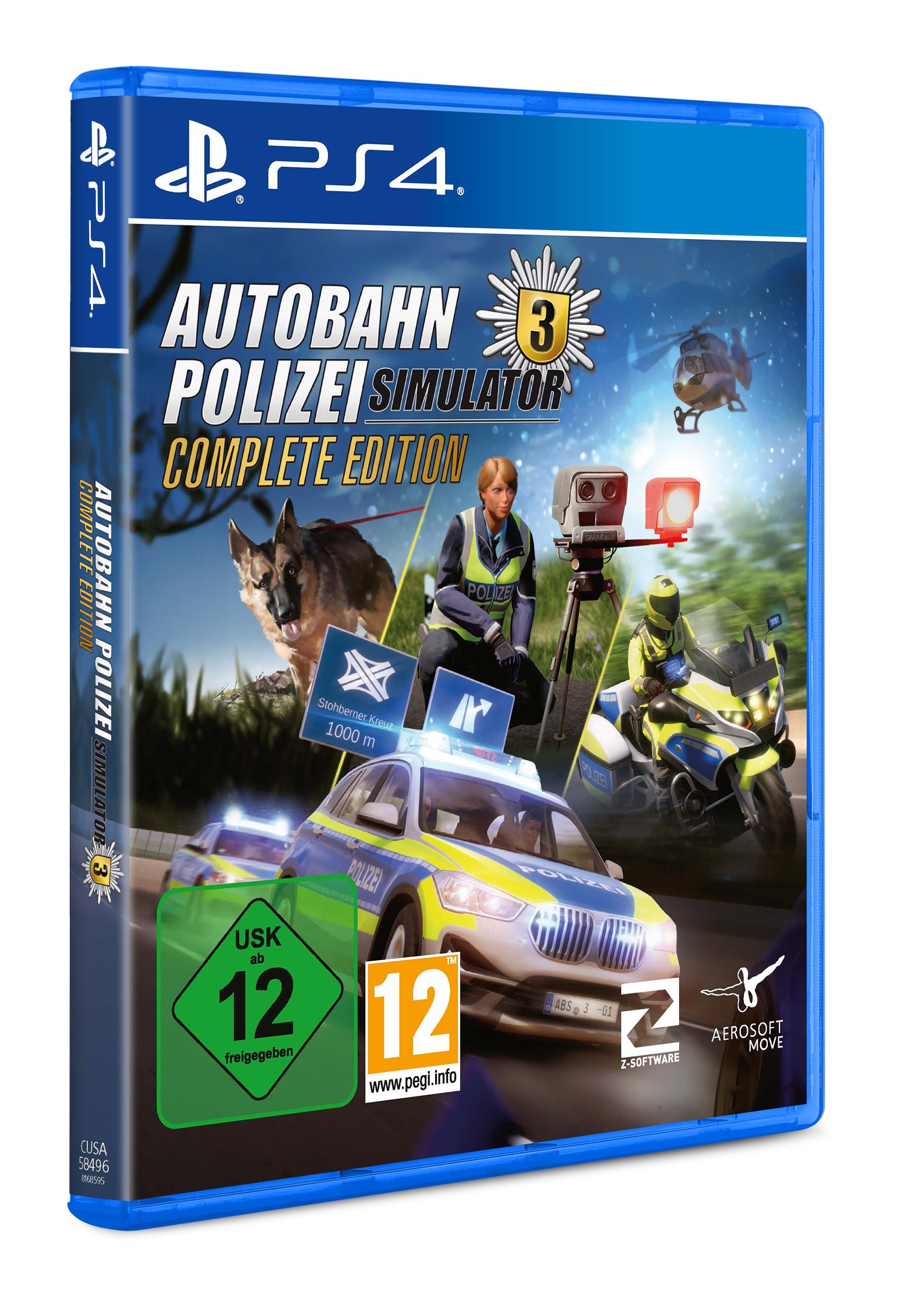 Autobahn Polizei Simulator 3 - Complete Edition PS4, Polizei Simulation mit Streifenwagen, Motorrad & Offroad-SUV