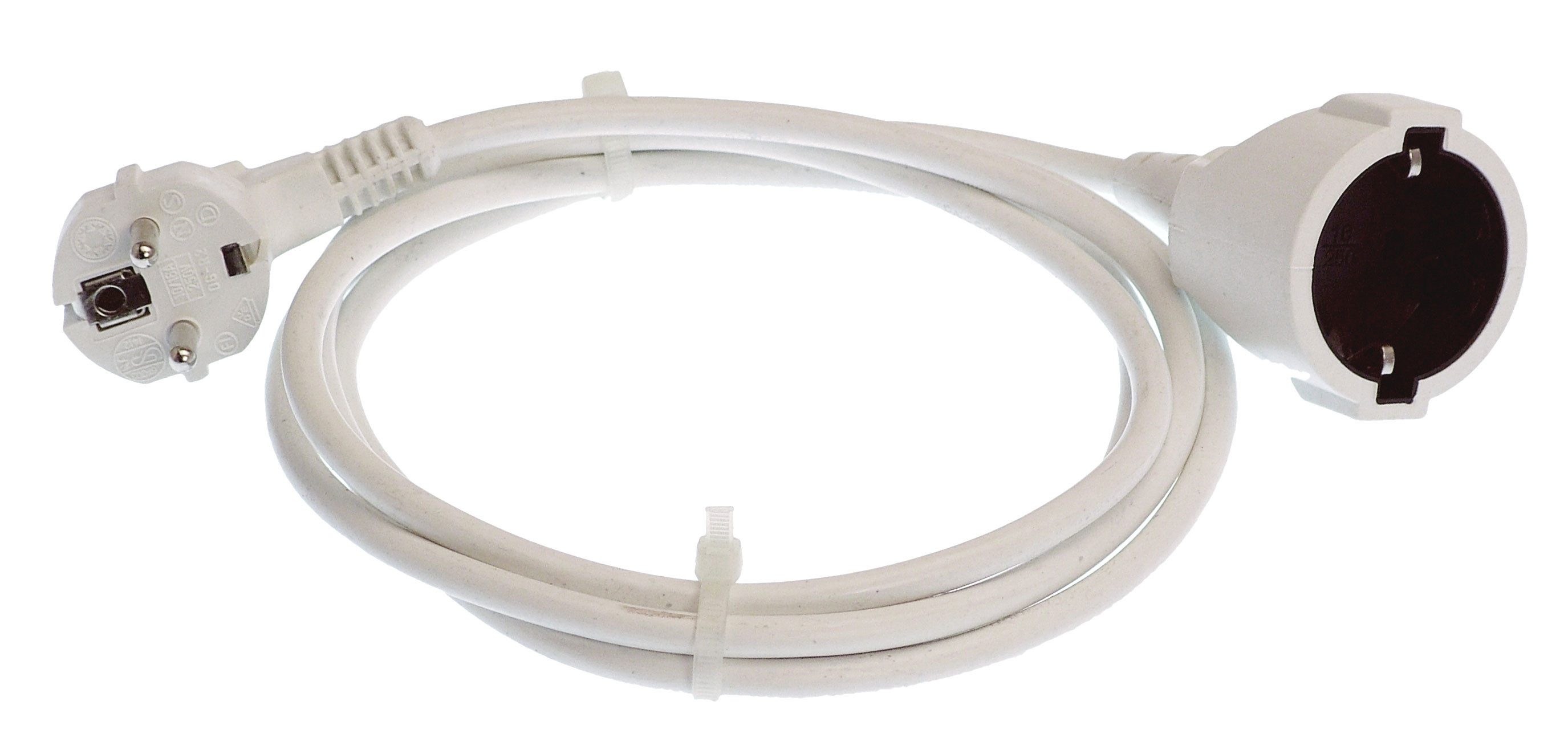 as - Schwabe Verlängerungsleitung Innen Schuko Kabel IP20 Verlängerungskabel, Typ F (Schuko), Winkelstecker, Typ F (Schuko) (200 cm), mit integriertem Kinderschutz