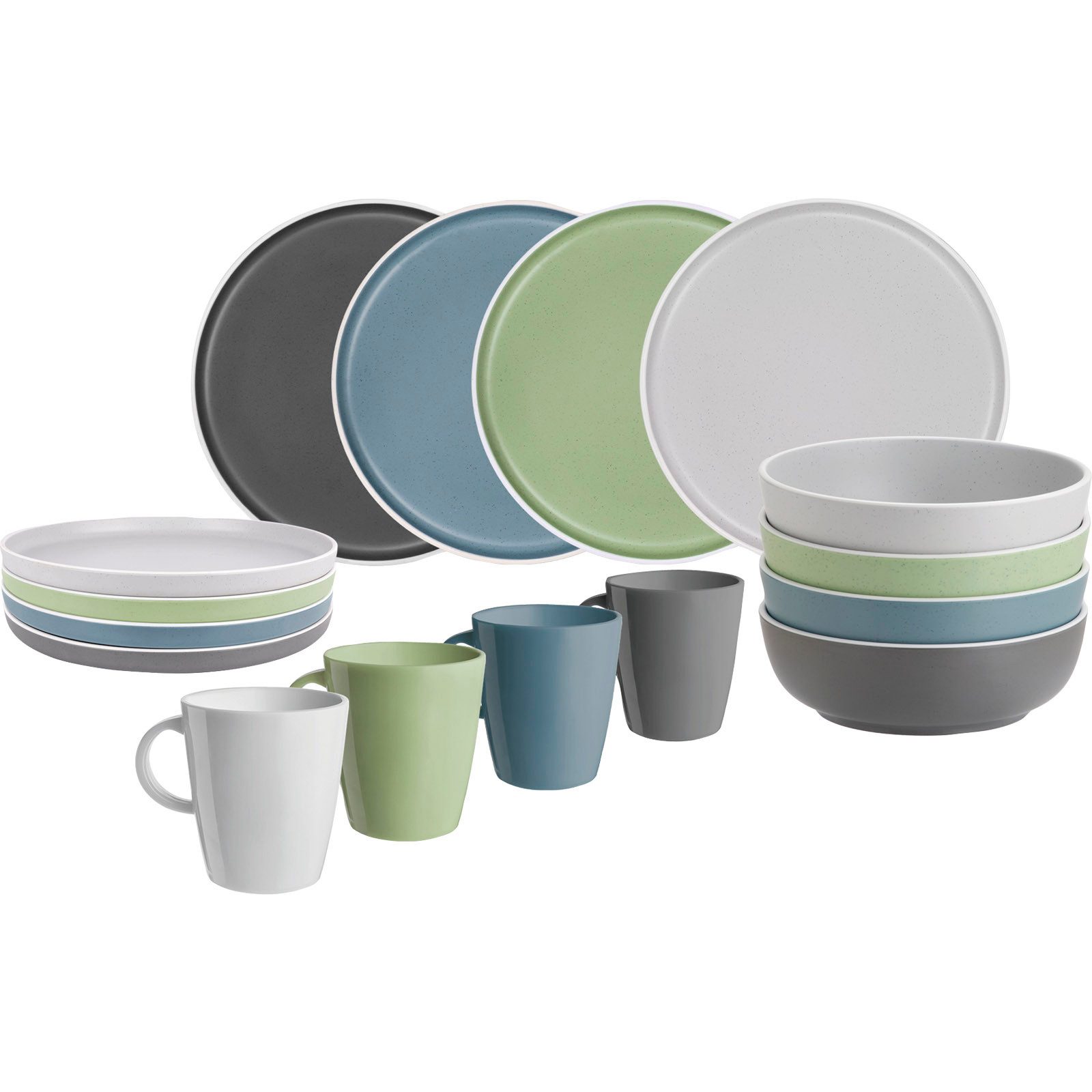 Geschirr-Set Melamin Geschirr Set Lunch Box Dolomit