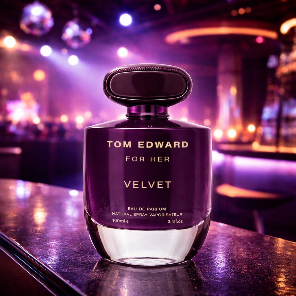 TOM EDWARD Eau de Parfum Tom Edward Velvet for Her Fruchtig Süß Gourmand 100 ml, 1-tlg., Hergestellt in UK, Luxuriöser Damenduft, Langanhaltend