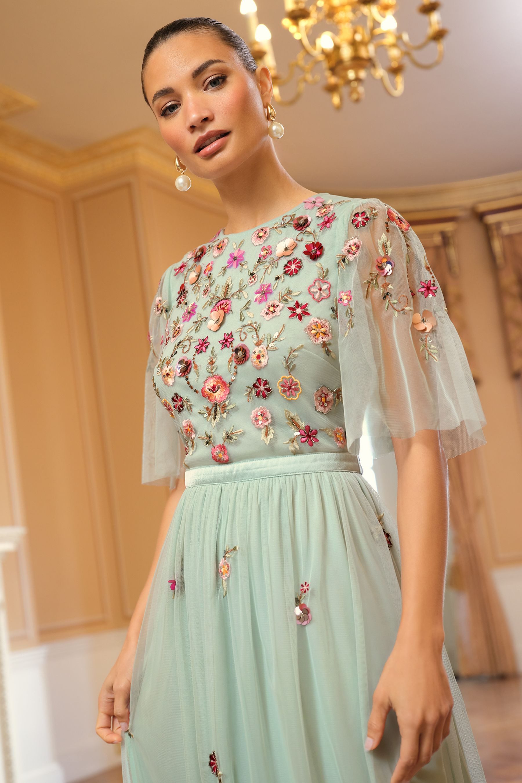 Love & Roses Maxikleid Love & Roses Maxikleid für Brautjungfern, Regular (1-tlg)