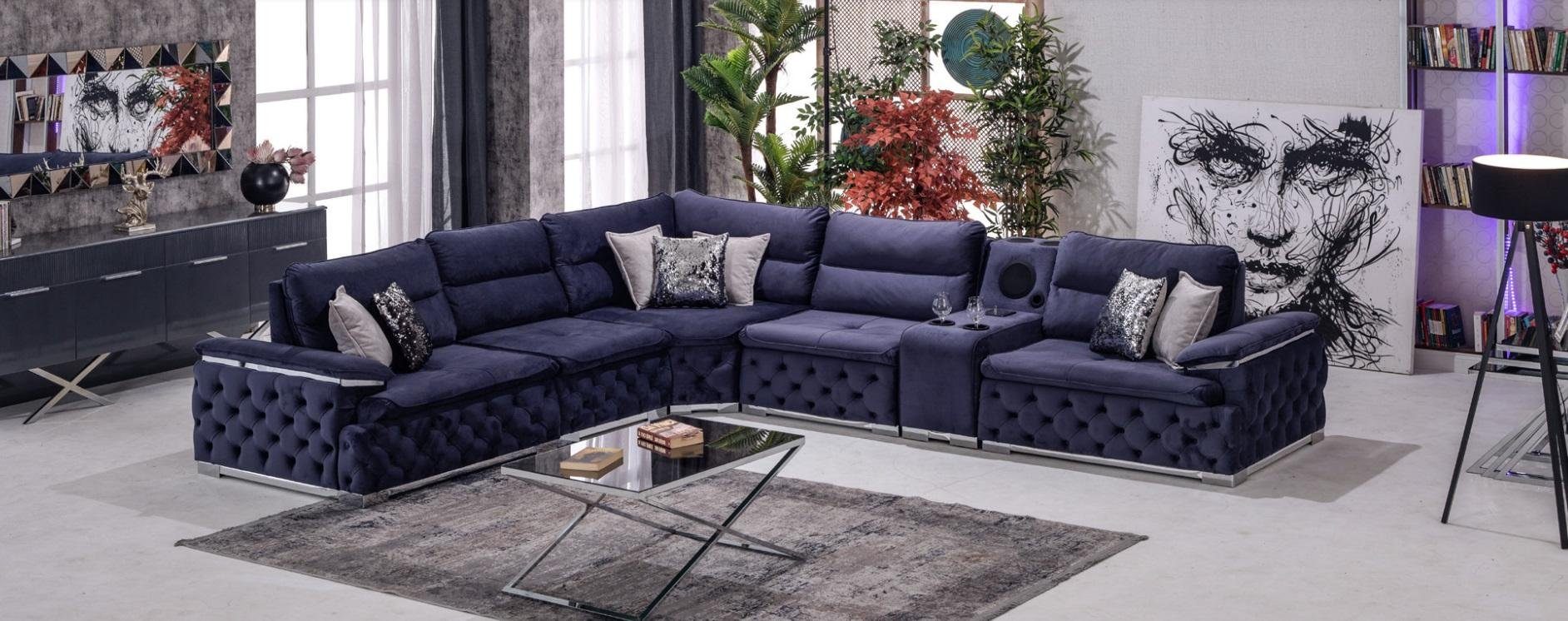 JVmoebel Ecksofa Ecksofa L Form Couch Chesterfield Möbel Sofa Design Möbel,  Maße: L-Form 325 x 365 x 85 cm