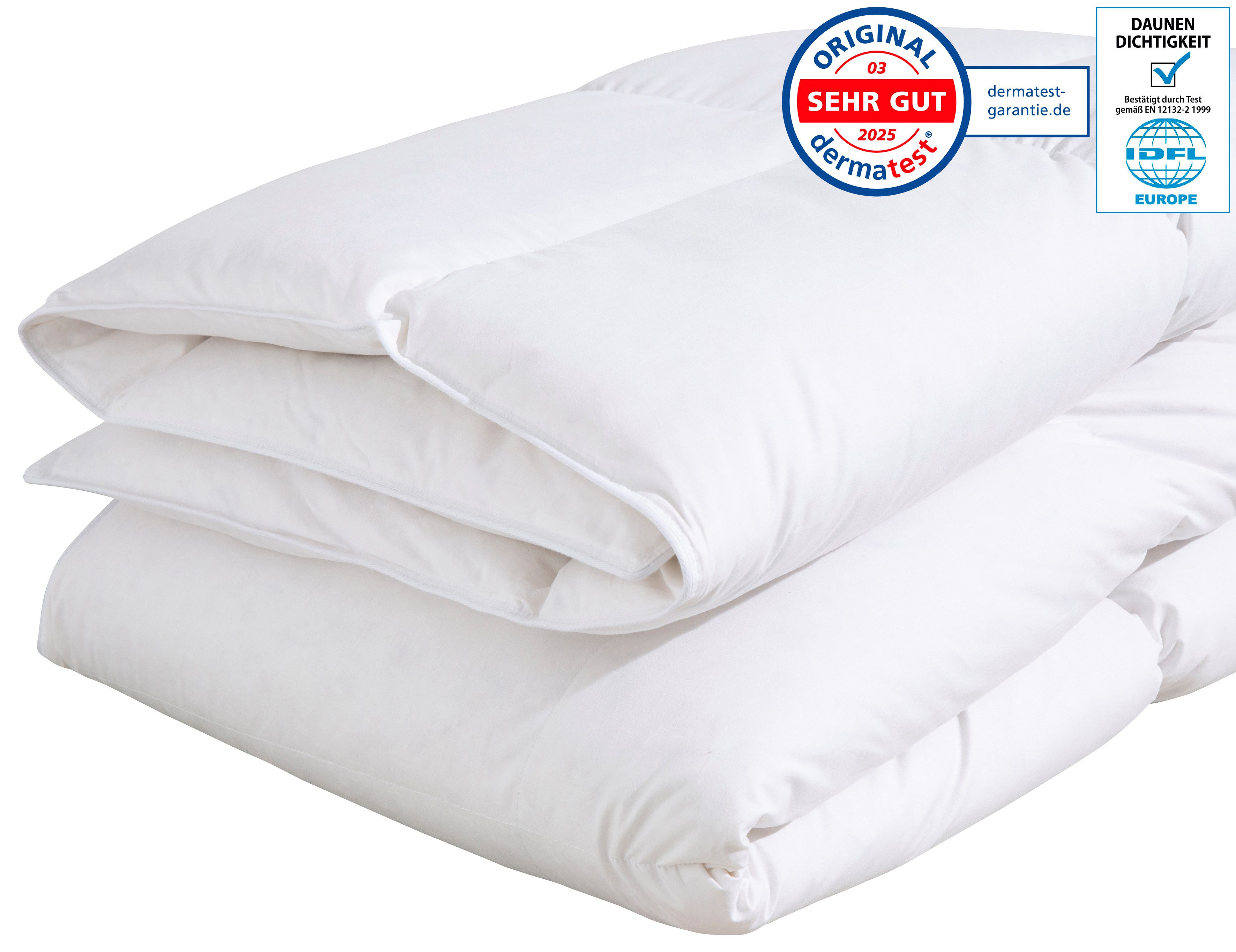 OTTO home Federbettdecke RINA, Bettdecke in 135x200 cm & 155x220 cm, Made in Germany, Füllung: 70% Federn & 30% Daunen, Bezug: Baumwolle, Bettdecken, Sommer, Wi – Bild 4 von 5