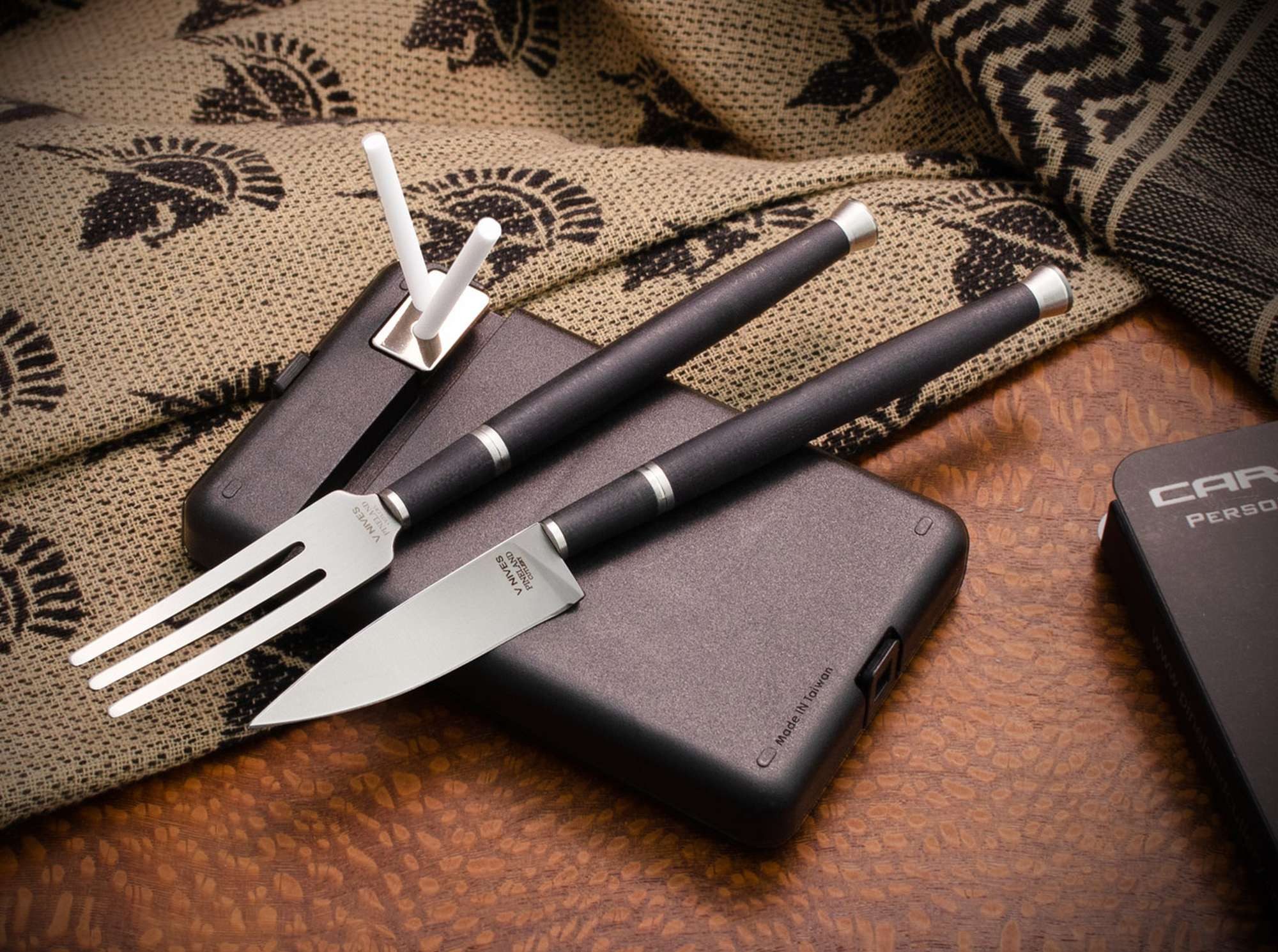 Spartan Blades Steakmesser Steakmesser Carnivore Dining Set G10 Black