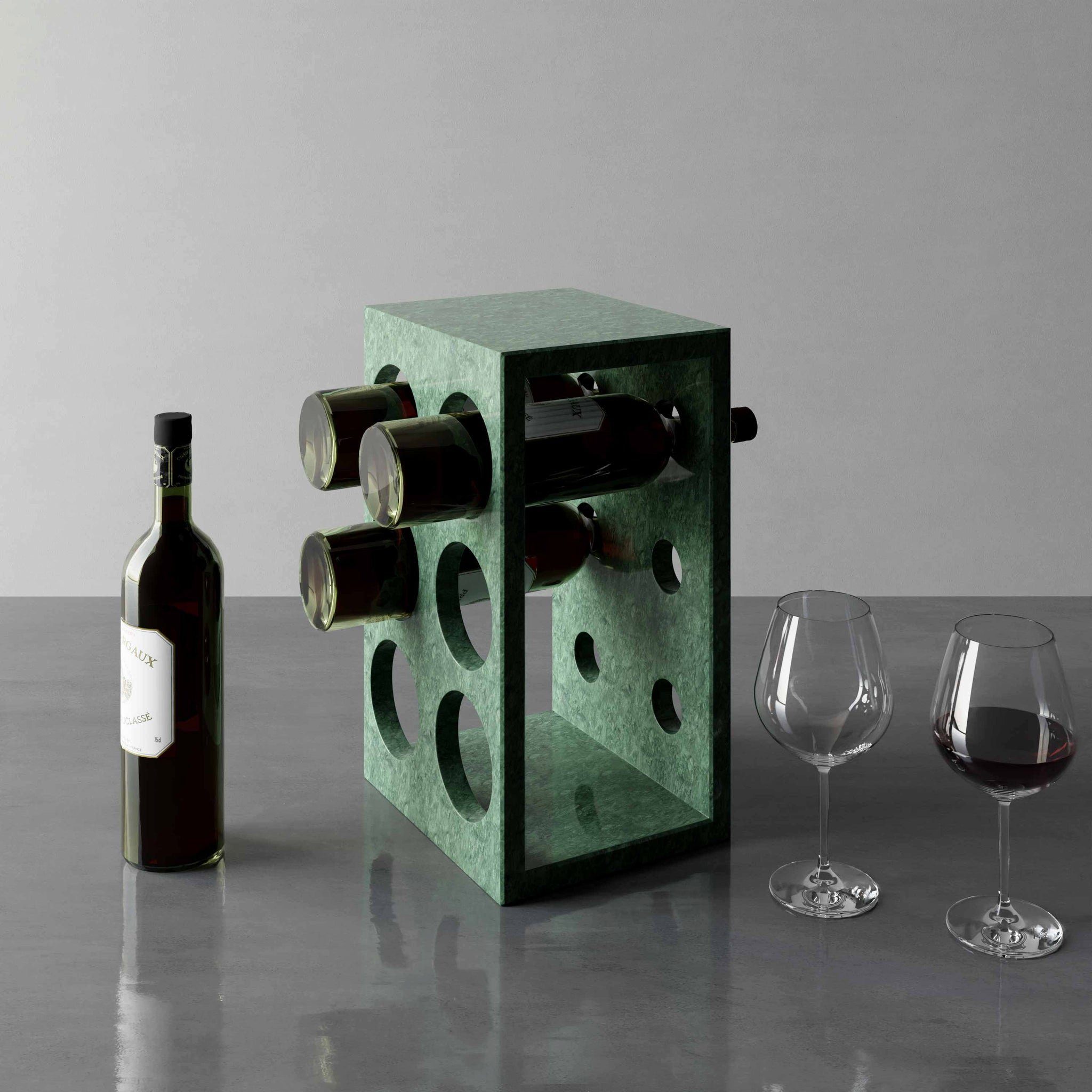MAGNA Atelier Weinregal CAPE TOWN aus Marmor, Weinregal, Weinflaschenhalter, echter Marmor, 20x24x39cm
