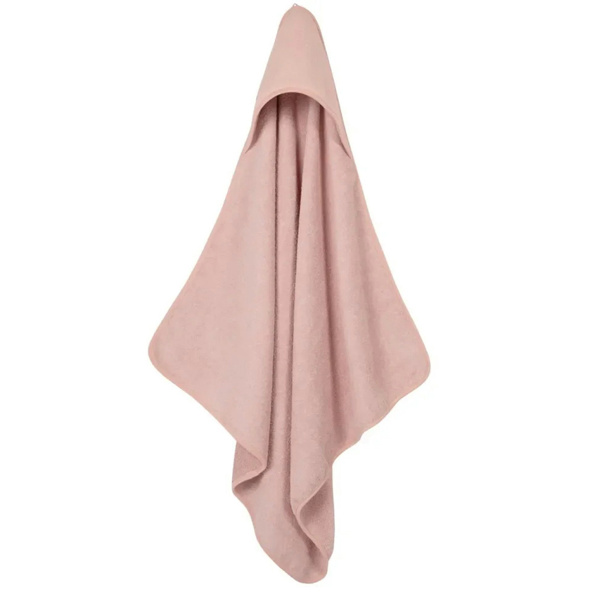 LITTLE DUTCH Handtuch Kapuzenhandtuch uni rosa "Pure Pink", Frottee, 100 % Bio-Baumwolle, 50 x 65 cm