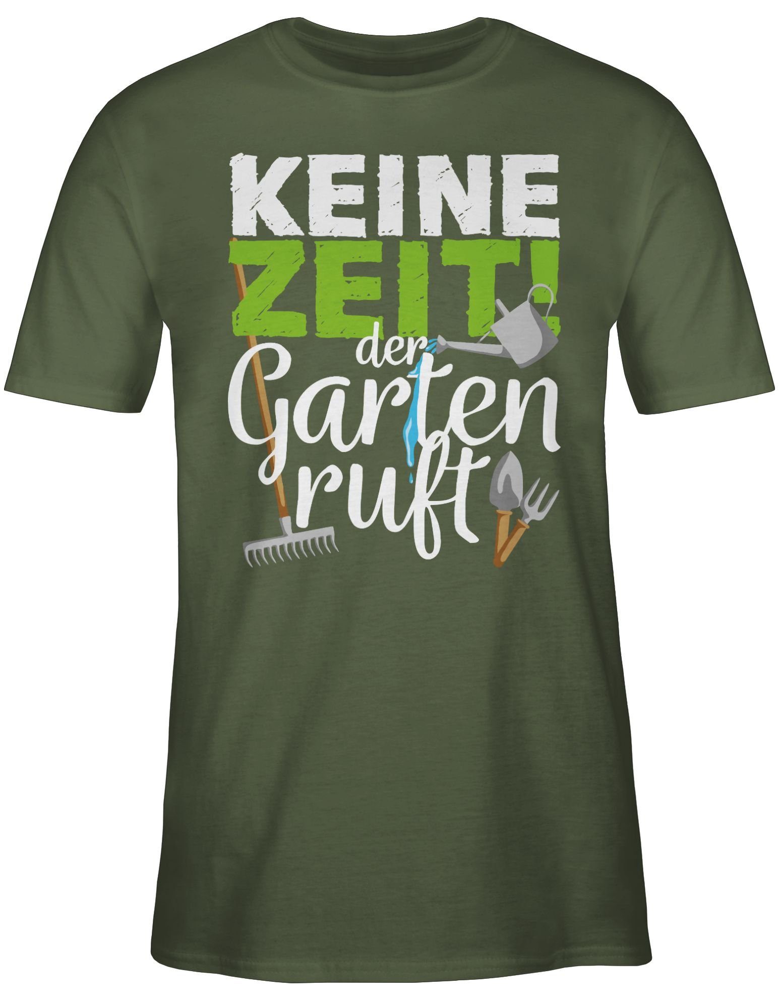 ruft - weiß Grün Gartengeräte Army Shirtracer Outfit der T-Shirt Keine - Hobby Garten 2 Zeit