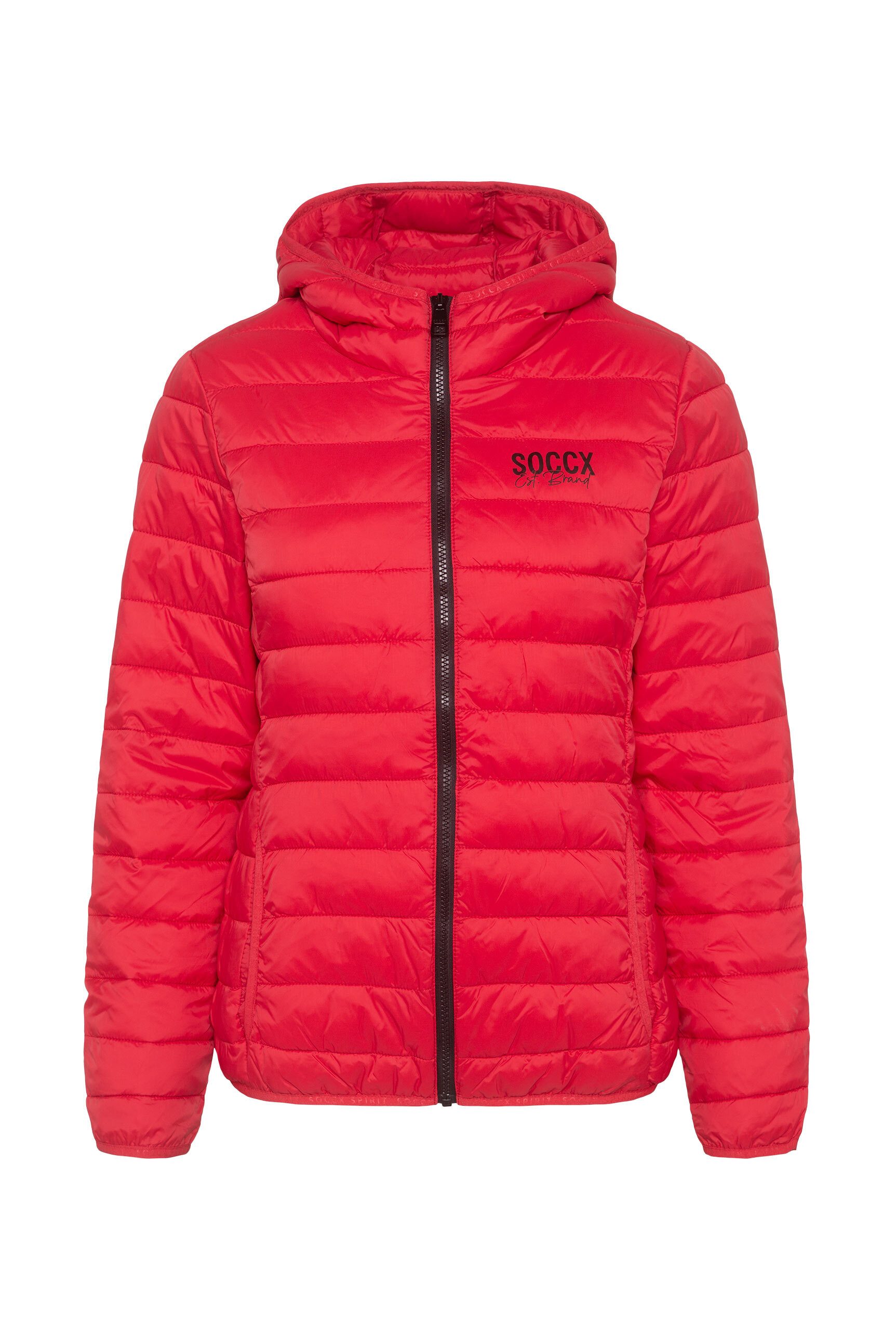 SOCCX Outdoorjacke mit elastischem Saumabschluss günstig online kaufen