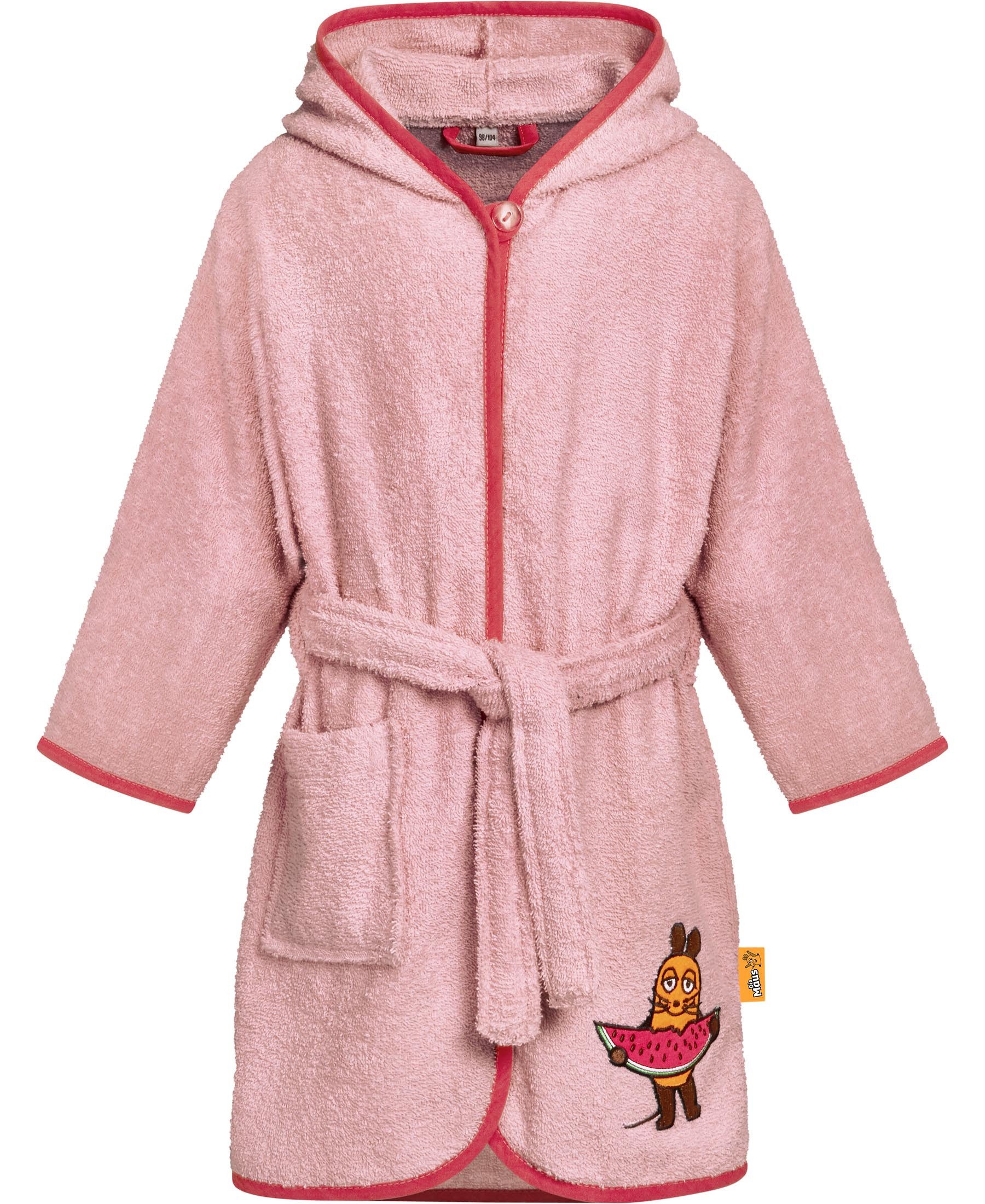 Playshoes Kinderbademantel Frottee-Bademantel DIE MAUS Melone