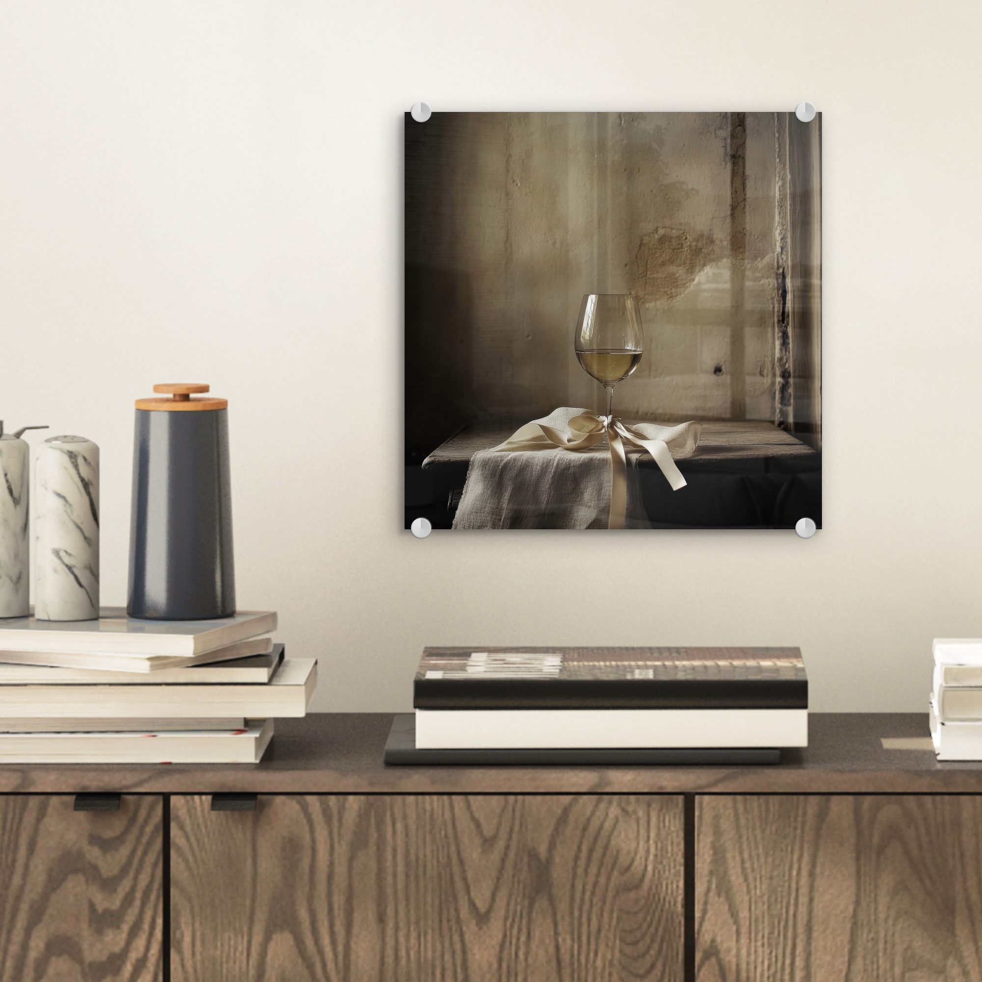 MuchoWow Acrylglasbild Schleife - Beige - günstig online kaufen
