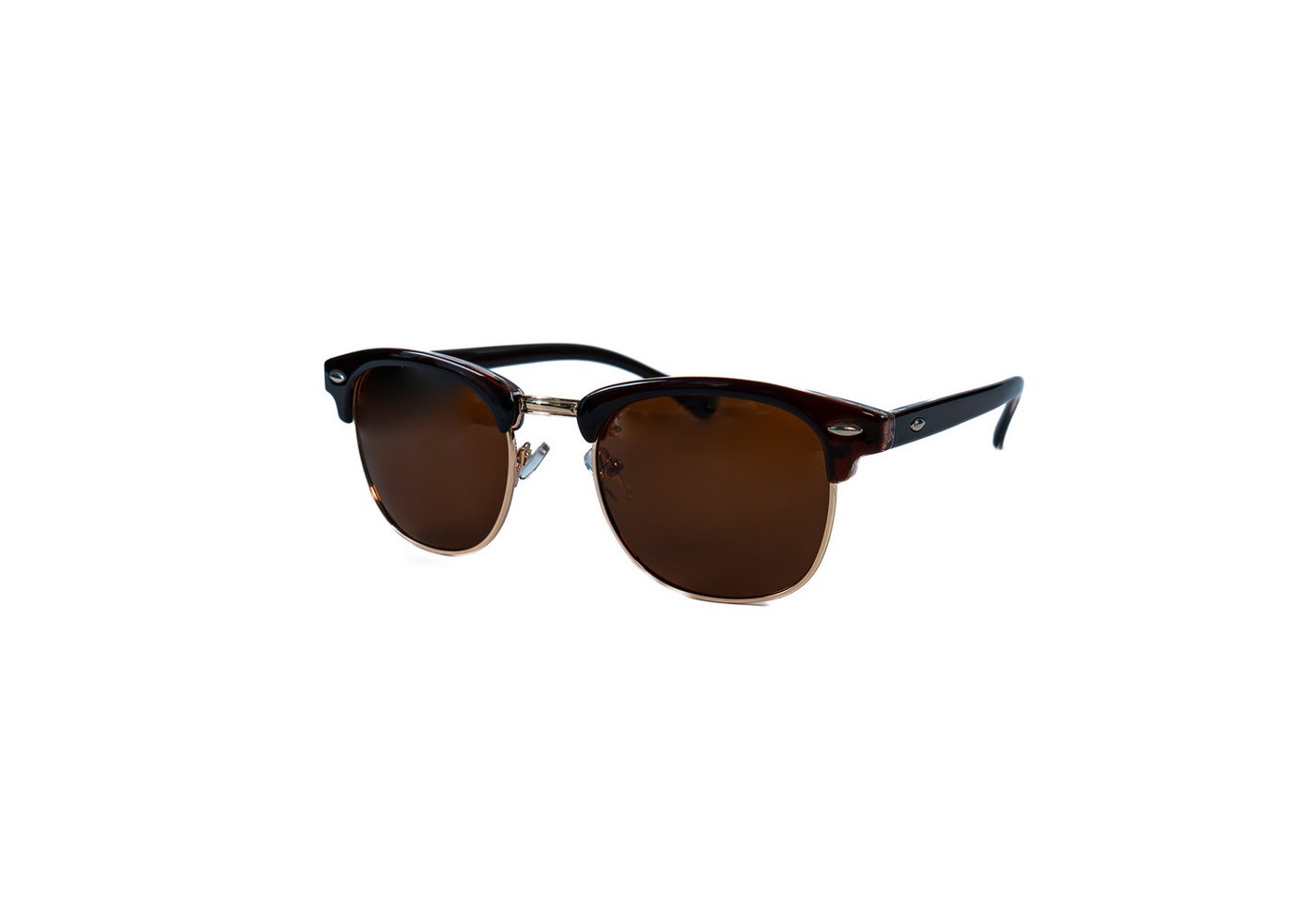 salazar.plus Sonnenbrille Rund Rechteckig Premium Unisex 2 Farben Damen Herren Brille Stylische Brille mit UV400 Schutz in schwarz & braun