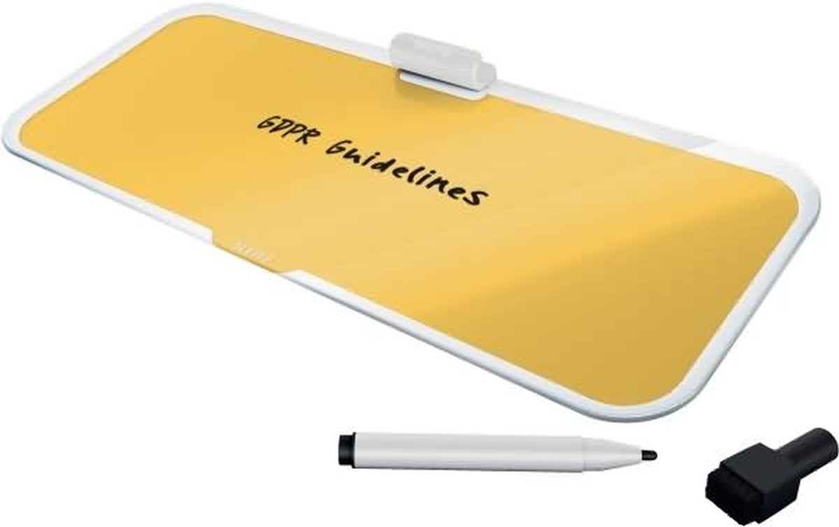 LEITZ Wandtafel Desktop-Memoboard Cosy Sicherheitsglas 460x140x60mm gelb