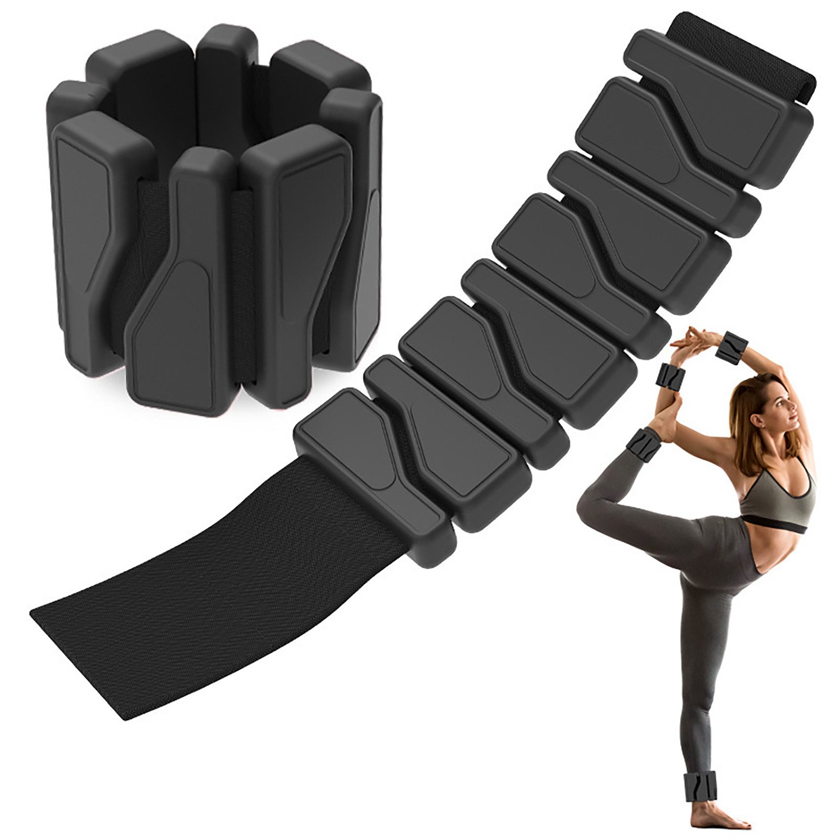 OYLCDI Gewichtsmanschette 2x Gewichte für Handgelenk/KnöchelTrainingsgewichte, (Silikon je 0,45kg, Handgelenk-Fußgelenkgewichte)