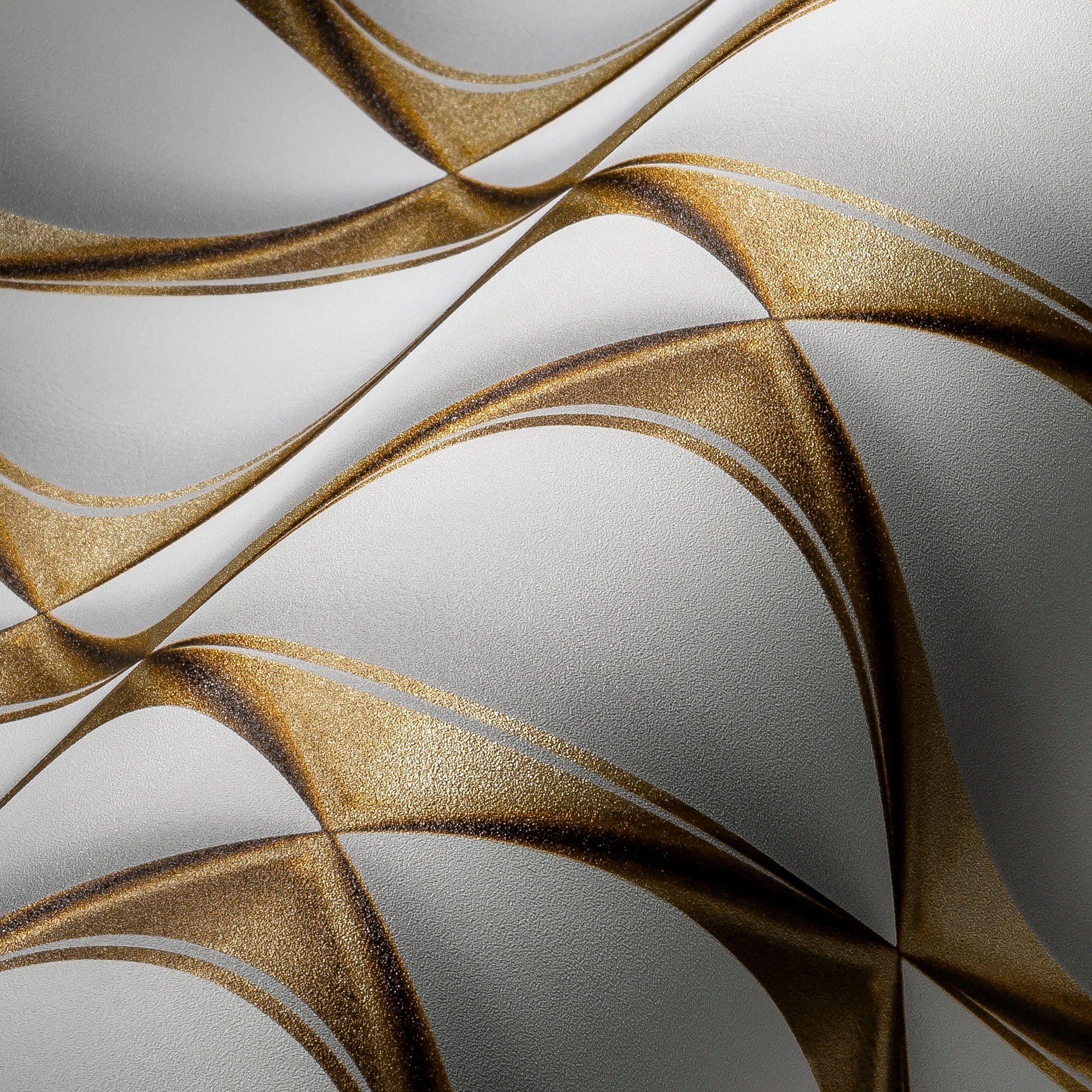 living walls Vliestapete My Home Tapete My Spa, Design strukturiert, gold/weiß Effekt 3D metallic, 3D-Optik