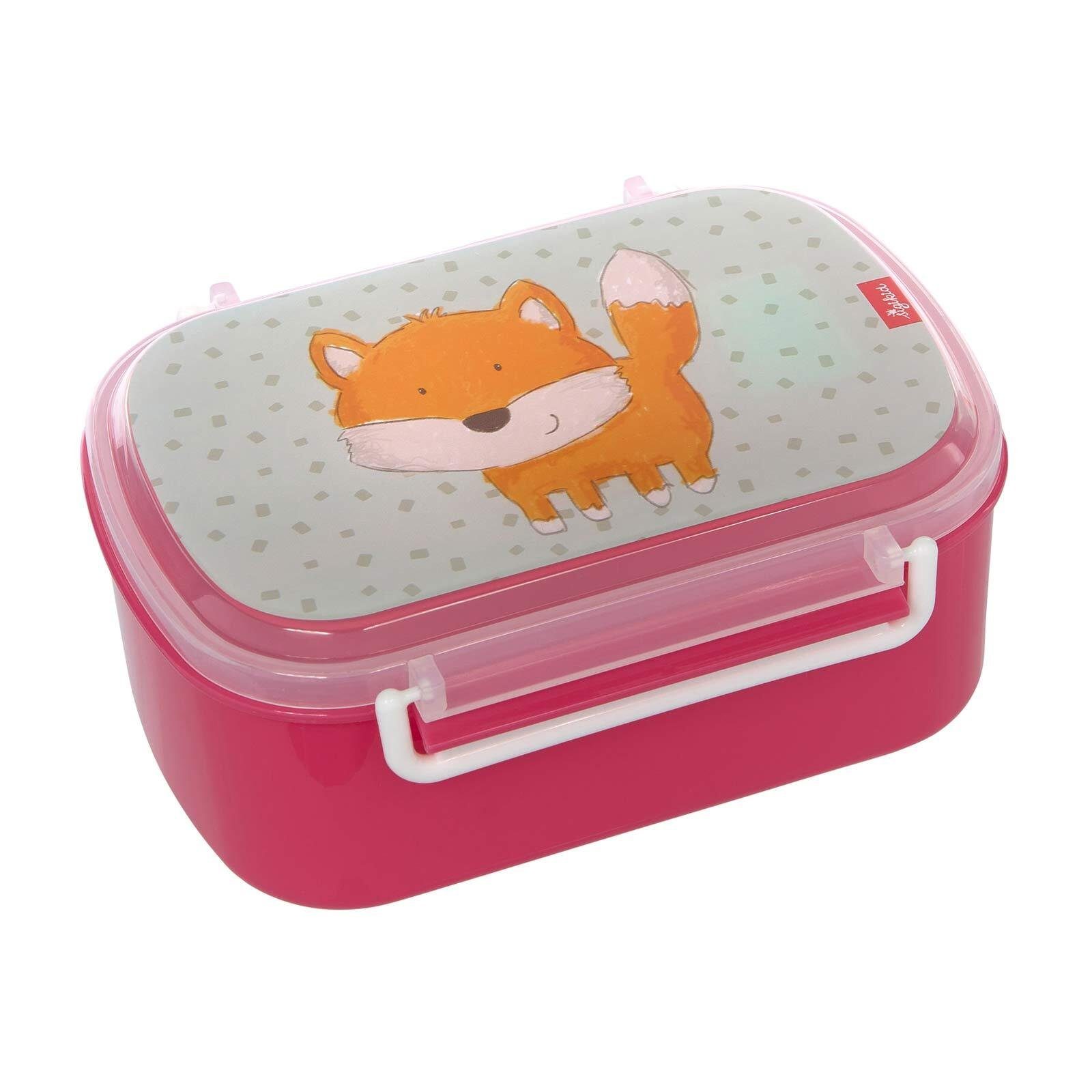 Sigikid Lunchbox Lunchbox 17 x 11 x 7 cm, Polypropylen, (1-tlg), Spülmaschinengeeignet, Motiv-Deckel mit der Hand spülen Fuchs, pink