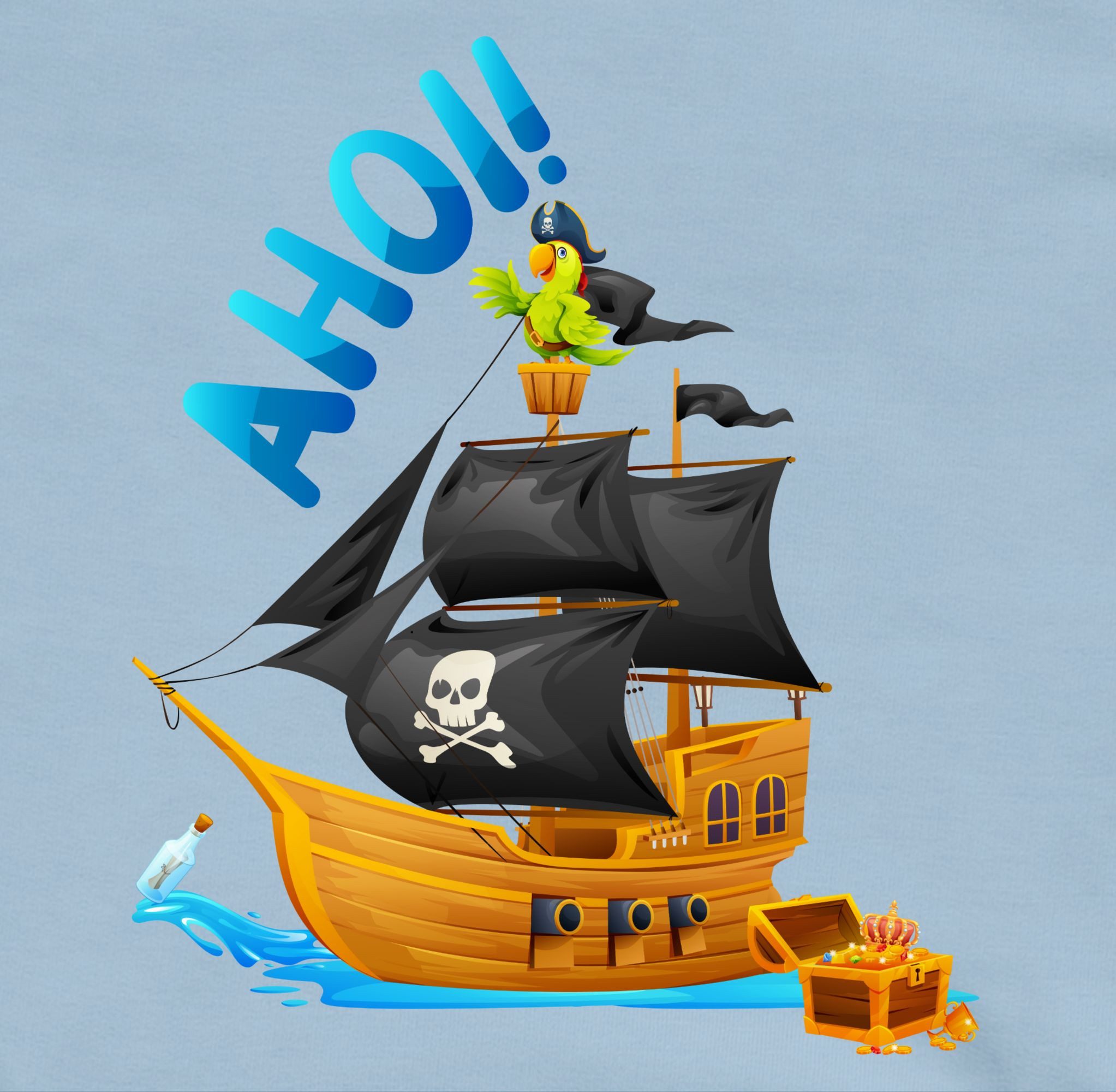 Shirtracer Sweatshirt Piratenschiff, Ahoi Pirat, Piraten Flagge, Piraten Abenteuer, Pira Pirat
