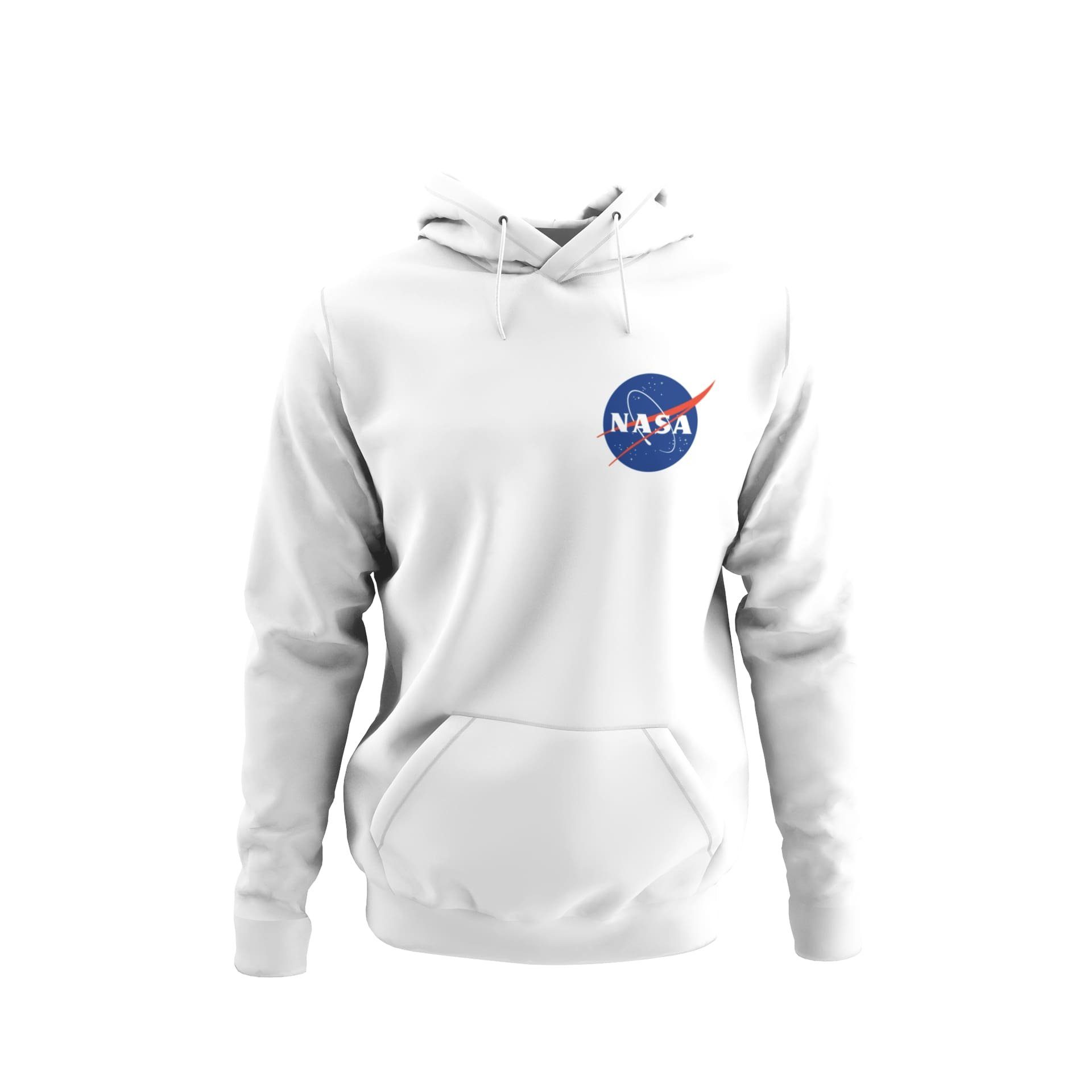 Herren Baumwolle Hoodie NASA Weiß aus Farbe signature Hoodie Novux logo (1-tlg)