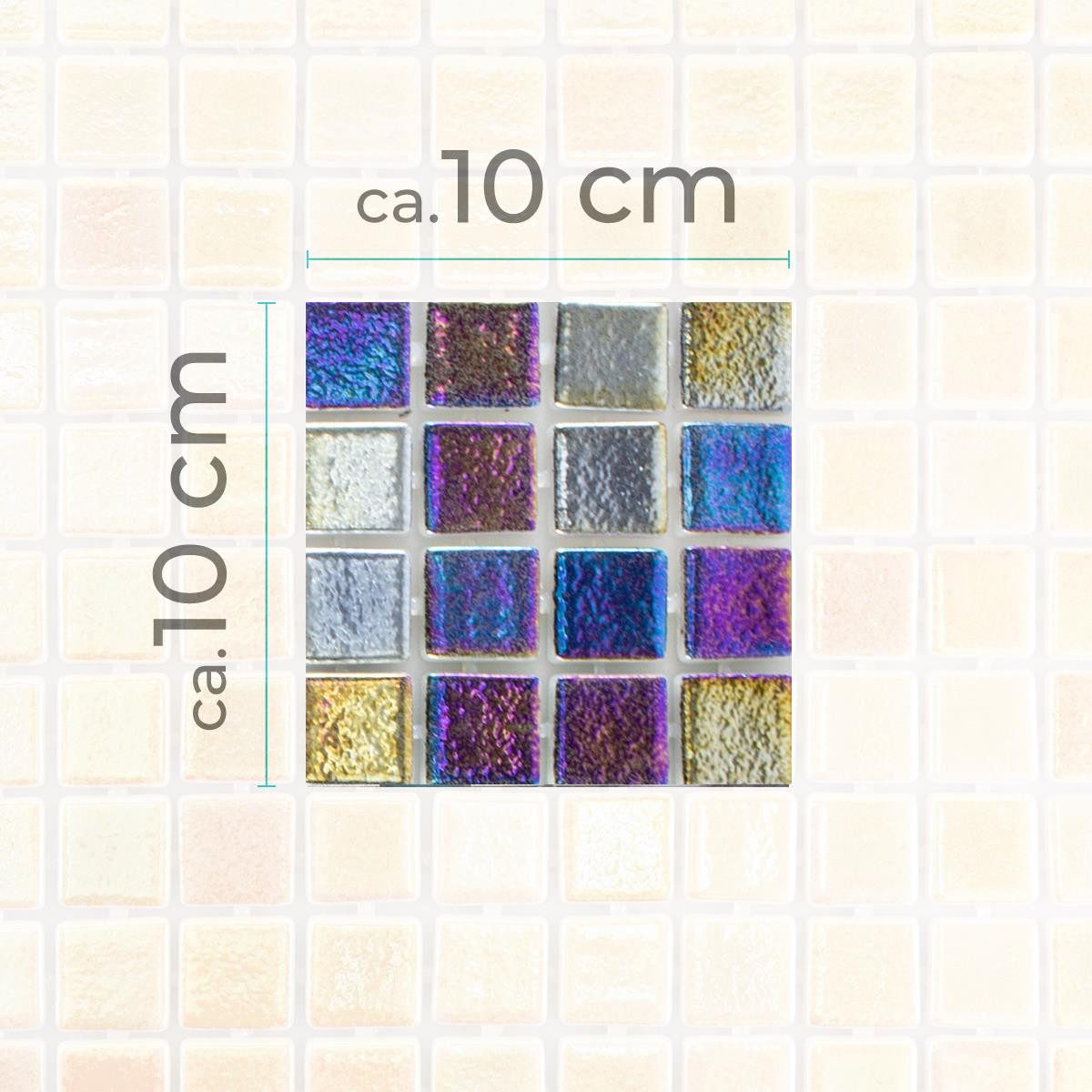 Mosafil Mosaikfliesen Muster Glas Schwimmbad Pool Mosaik Fliesen McNeal 25x25 mm, Glas-Ecoglas 10.000x10.000, petrol, Eco Glas - Punktverklebt - Frostsicher - Wasserdicht - Wasserfest -