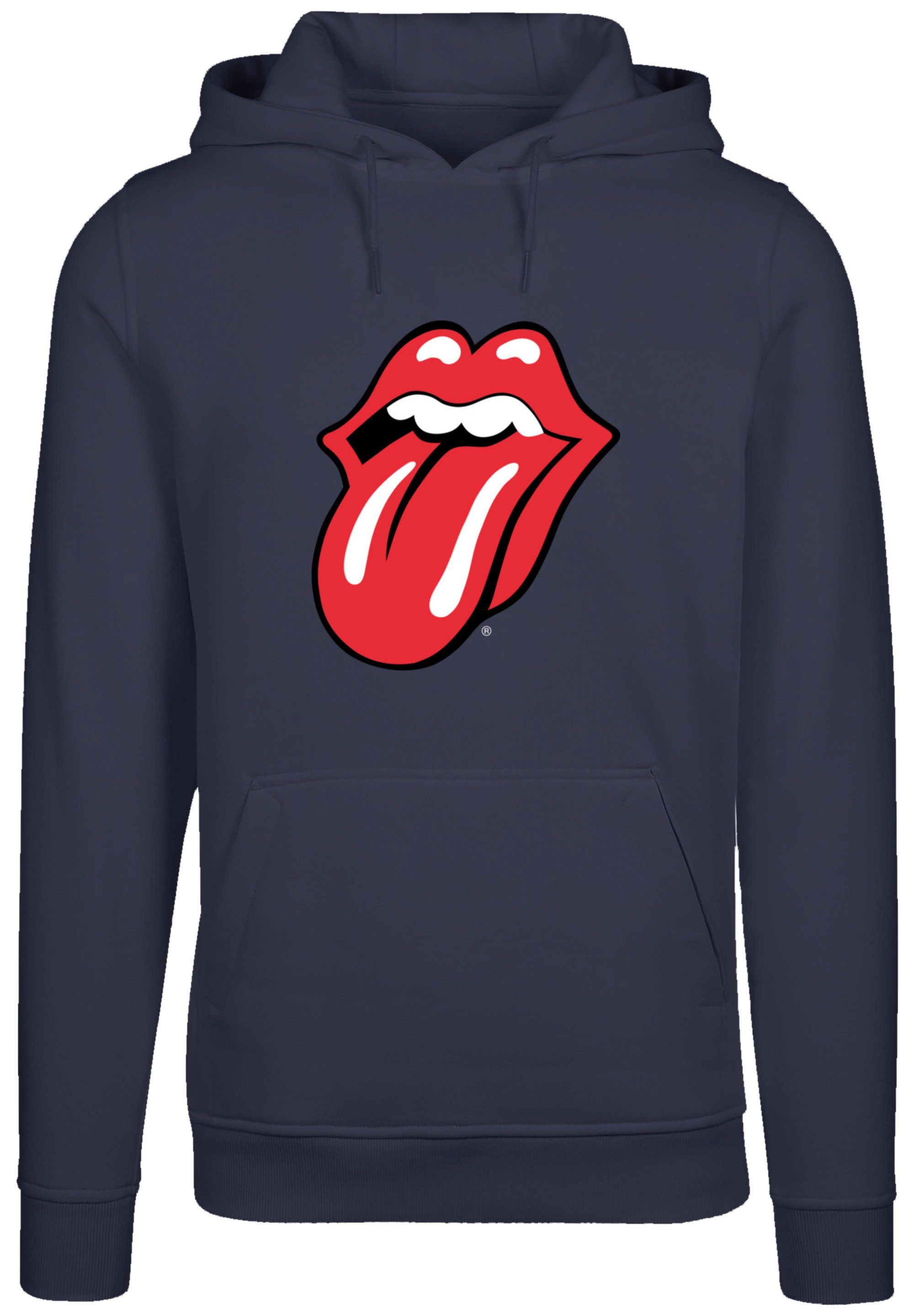 F4NT4STIC Kapuzenpullover Rolling Rock Bequem The navy Hoodie, Warm, Classic Stones Zunge Band Musik