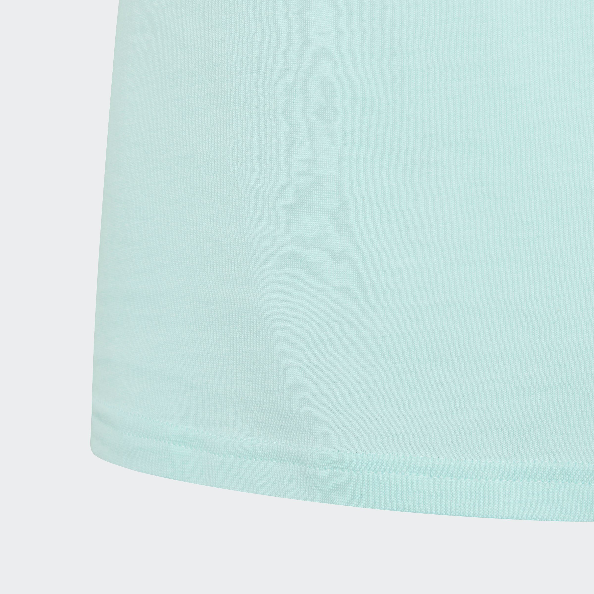LOGO COTTON Aqua ESSENTIALS BIG White Sportswear / T-Shirt Semi adidas Flash