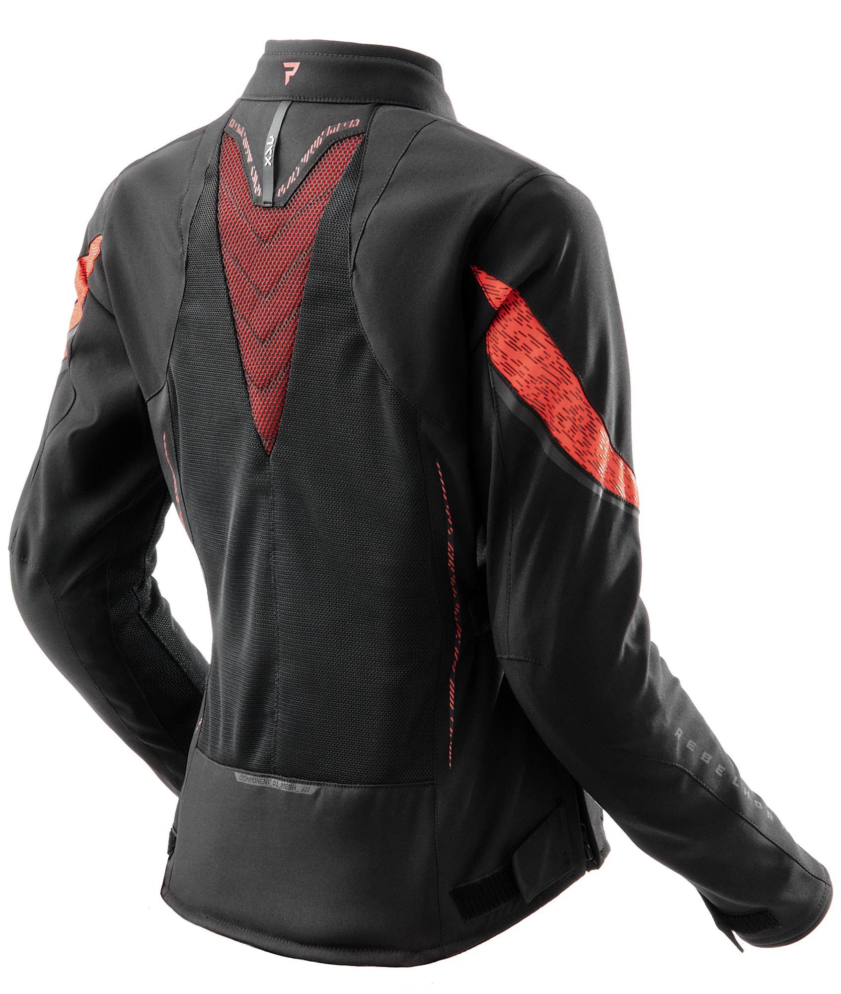 Rebelhorn Motorradjacke Jax wasserdichte Damen Motorrad Textiljacke Rückenprotektor enthalten,Verbindungsreißverschluss,Ellenbogenpro