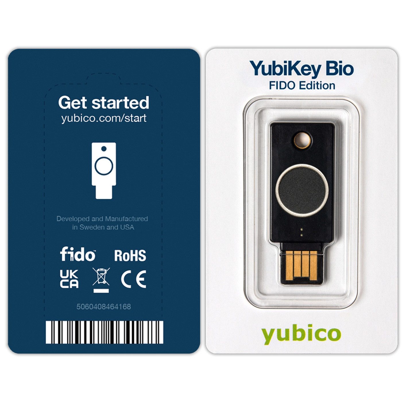 Yubico Laptopschloss Yubico YubiKey Bio FIDO Edition – Biometrischer Sicherheitsschlüssel, Biometrischer Schutz, FIDO2, WebAuthn, U2F