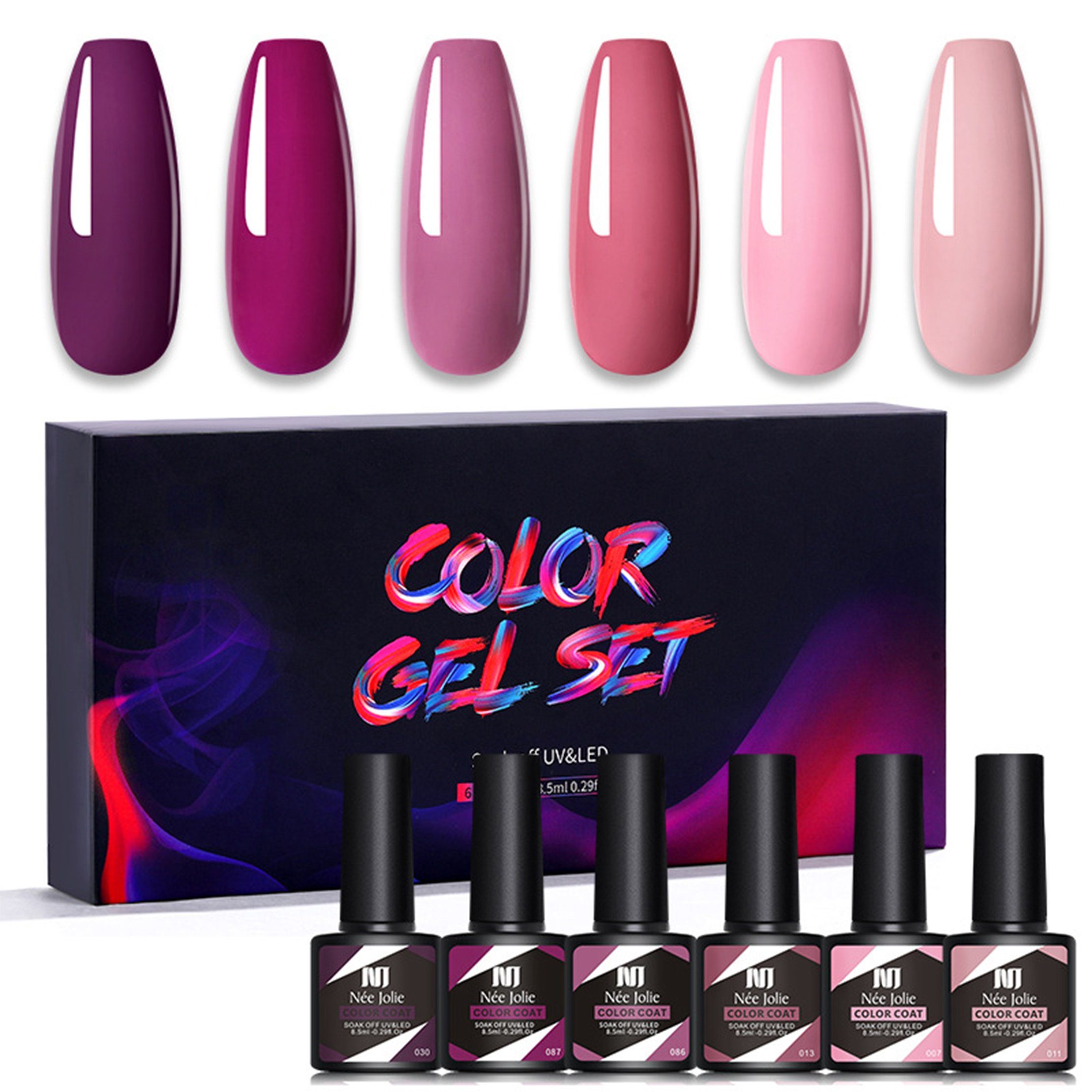 Anfänger professionelle Nagelkünstler Farben Nagellack-Set für Set 6 und Nagellack-Set, 12 6 Nagellack Scheiffy DIY-Nagelkunst, ml pcs, 8.5