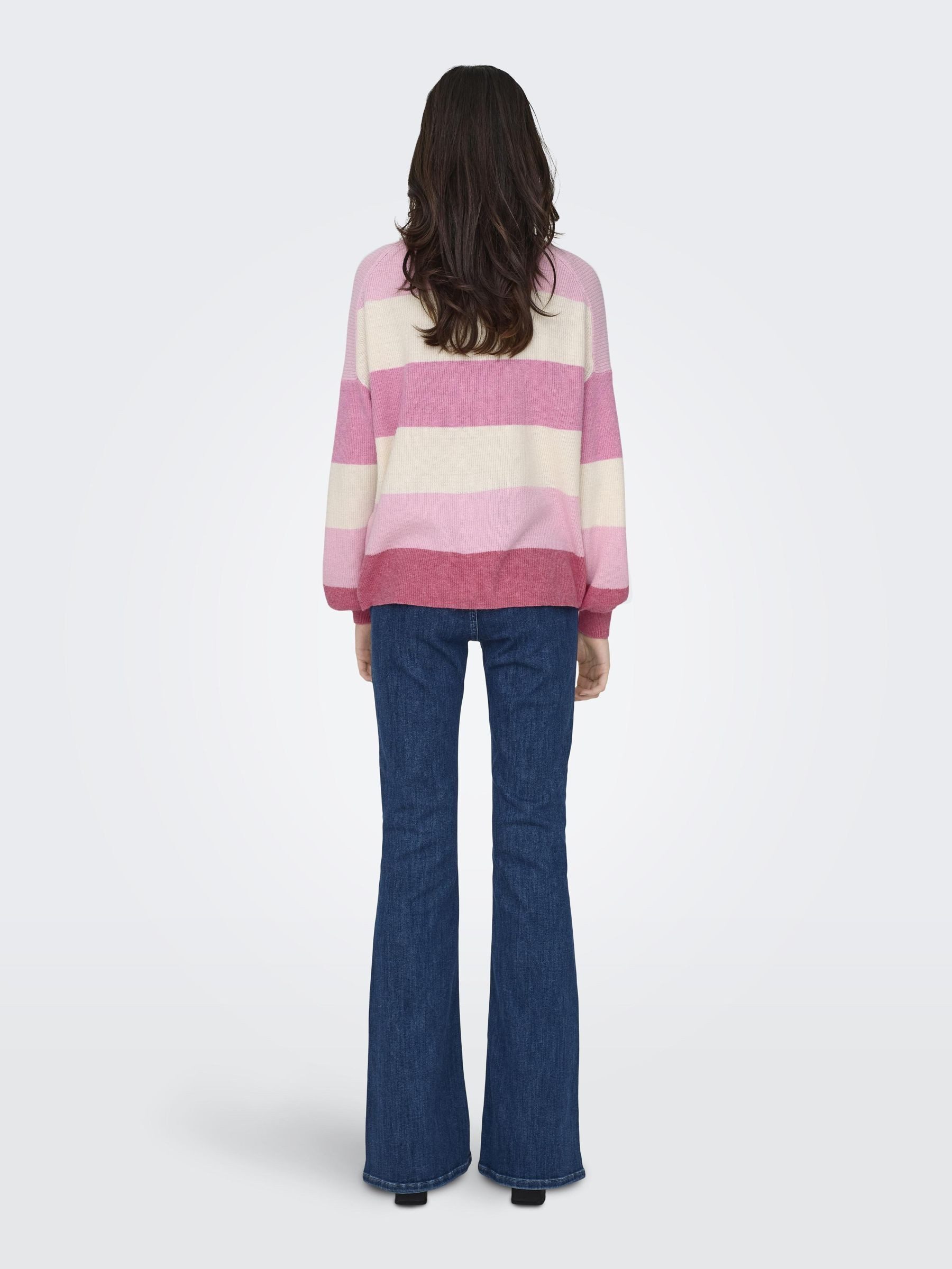 ONLY Longpullover Gerippt Strickpullover mit Tiefen günstig online kaufen