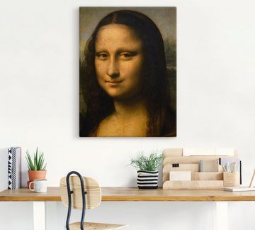 Artland Leinwandbild Mona Lisa. Detail Kopf. 1503-1506, Frau (1 St), auf Keilrahmen gespannt