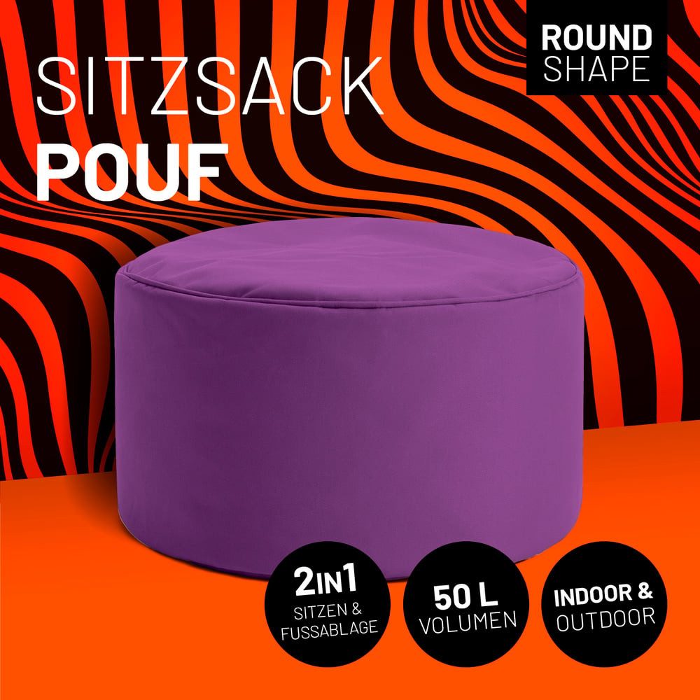 Lumaland Sitzsack Pouf 50L kompakt Hocker, günstig online kaufen