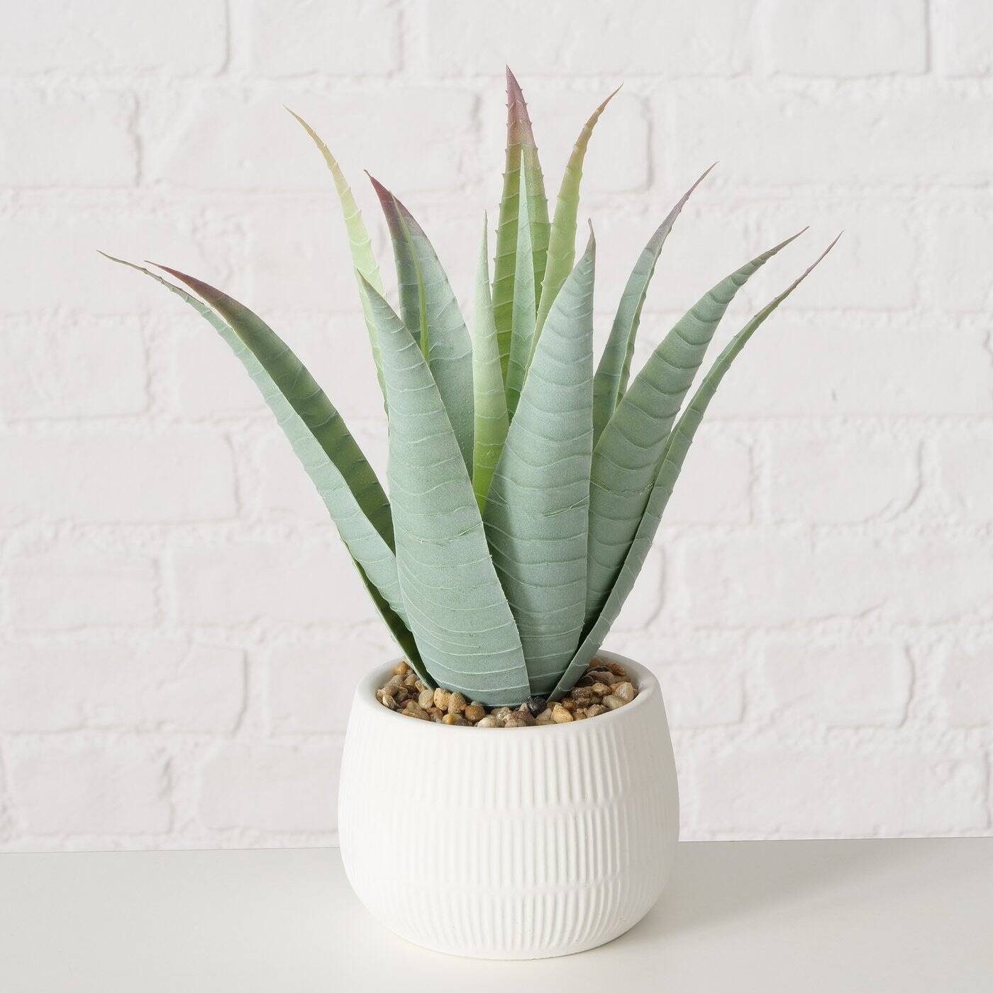Kunstpflanze Künstliche Aloe-Pflanze im Blumentopf MONDRAGO, 29 cm Zimmerpflanze, BOLTZE GRUPPE GmbH, Höhe 29 cm