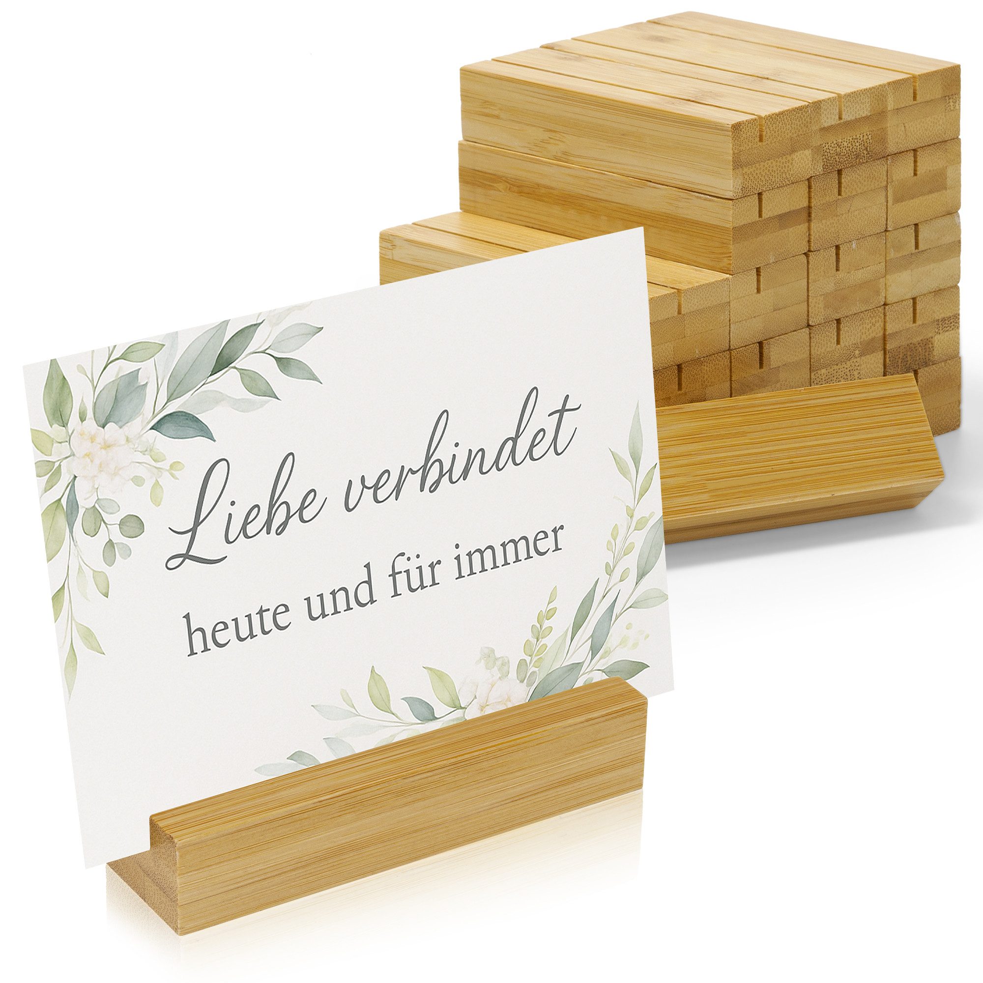 ECENCE Tischkartenhalter 20x Tischkartenhalter Tischnummern Hochzeit, Card, (20-tlg)