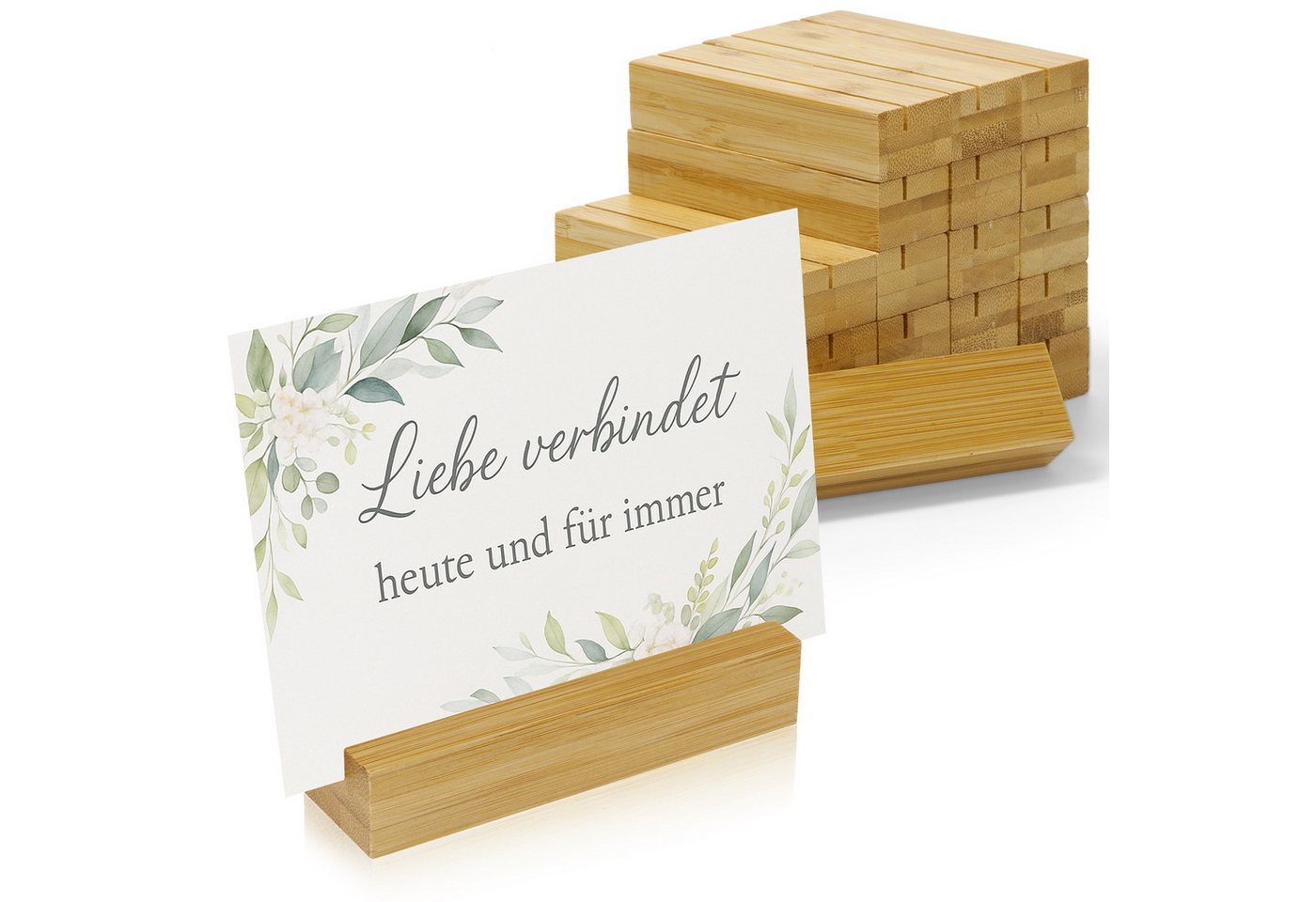 ECENCE Tischkartenhalter 20x Tischkartenhalter Tischnummern Hochzeit, Card, (20-tlg)