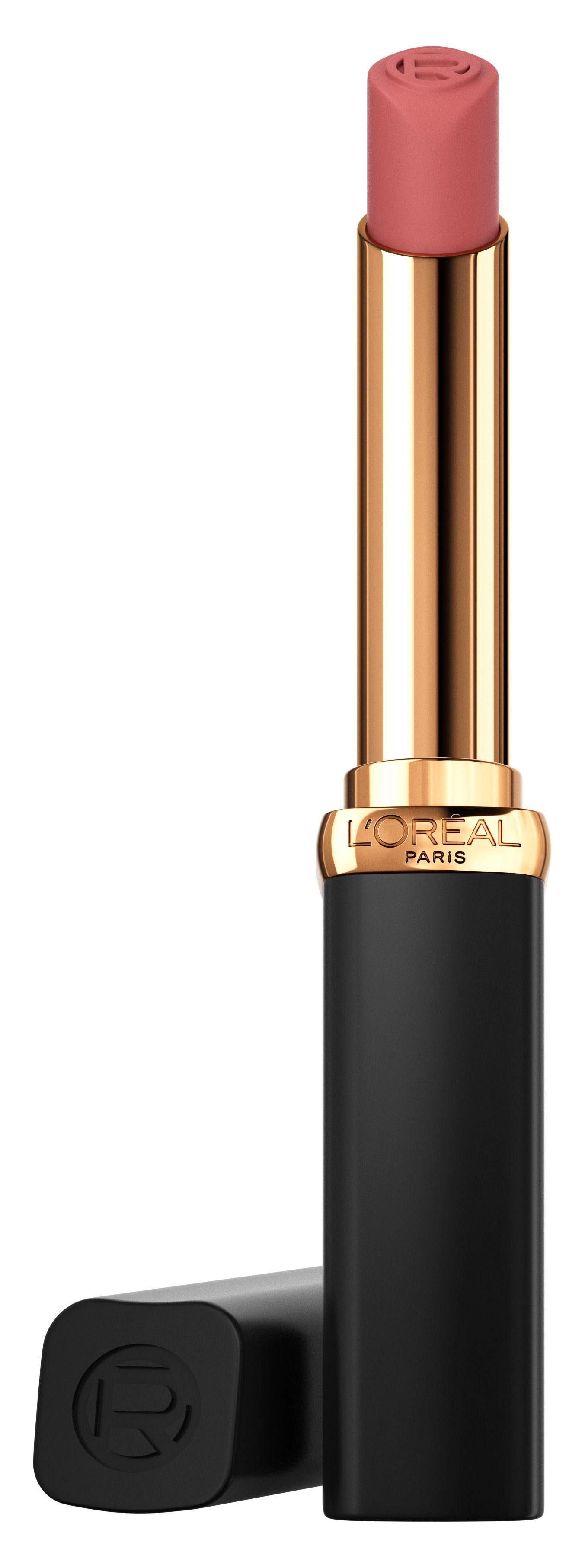 L'ORÉAL PARIS Lippenstift COLOR RICHE INTENSE VOLUME MATTE, mit Arganöl und Hyaluronsäure, pudrig mattes Finish