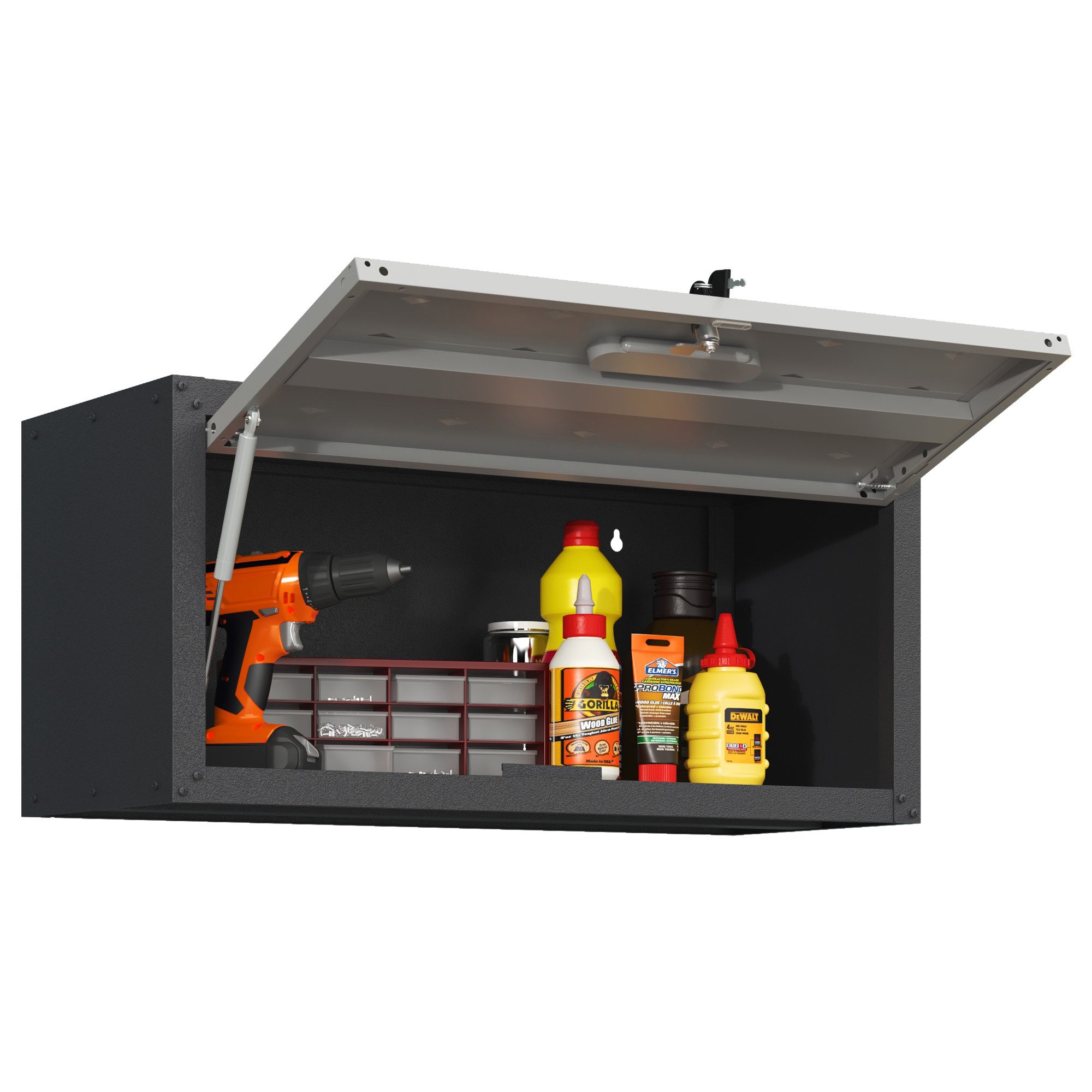 BBWL Werkzeugschrank Metall Wandschrank abschließbar wandmontiert Stahl Hängeschrank Werkzeugschrank Garage Werkstatt Keller Küche 75 cm