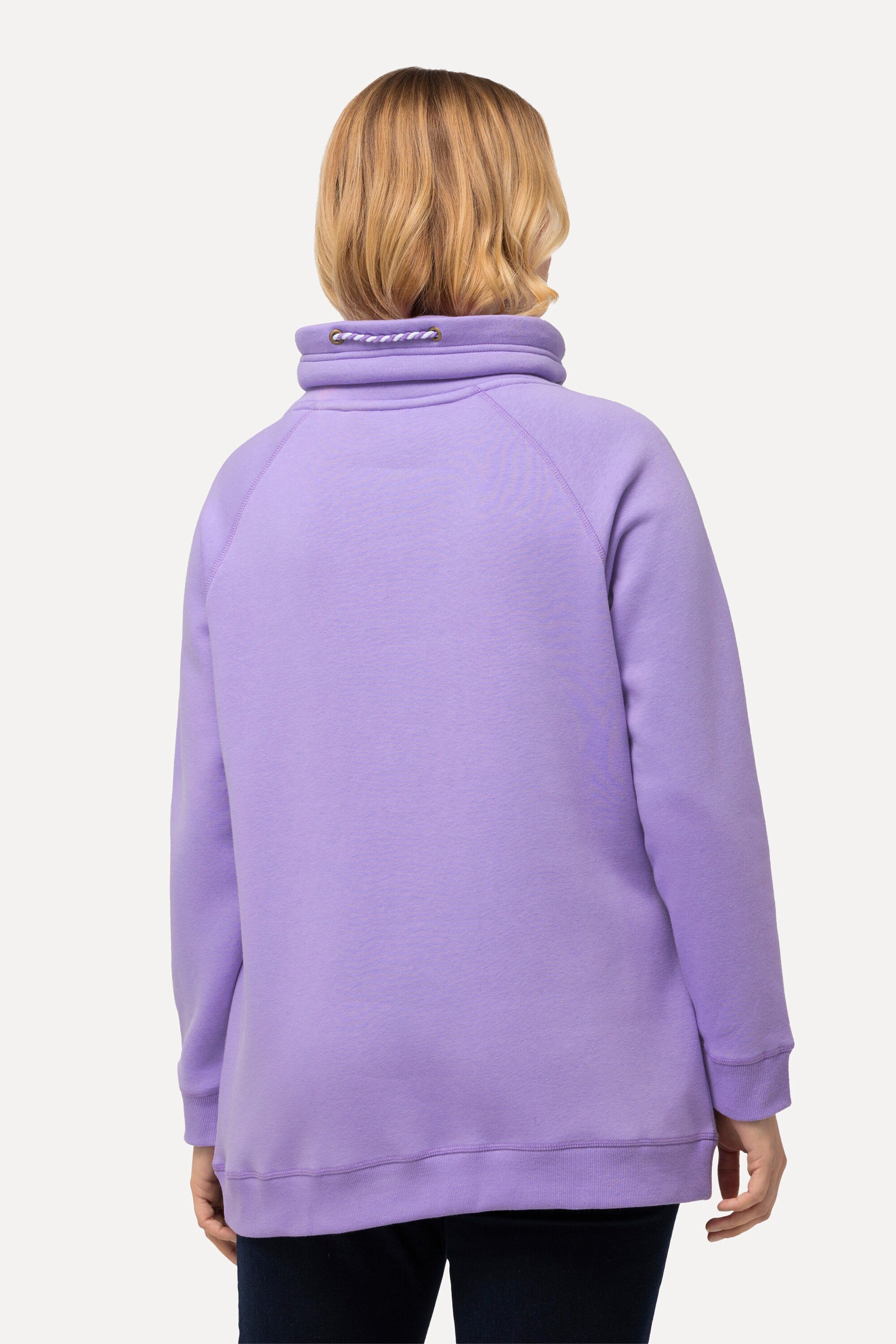 Ulla Popken Sweatshirt Sweatshirt weiter Stehkragen Taschen