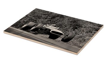 Posterlounge Holzbild Motorsport Images, Jackie Stewart, BRM P115, Nürburgring 1967, Vintage Fotografie
