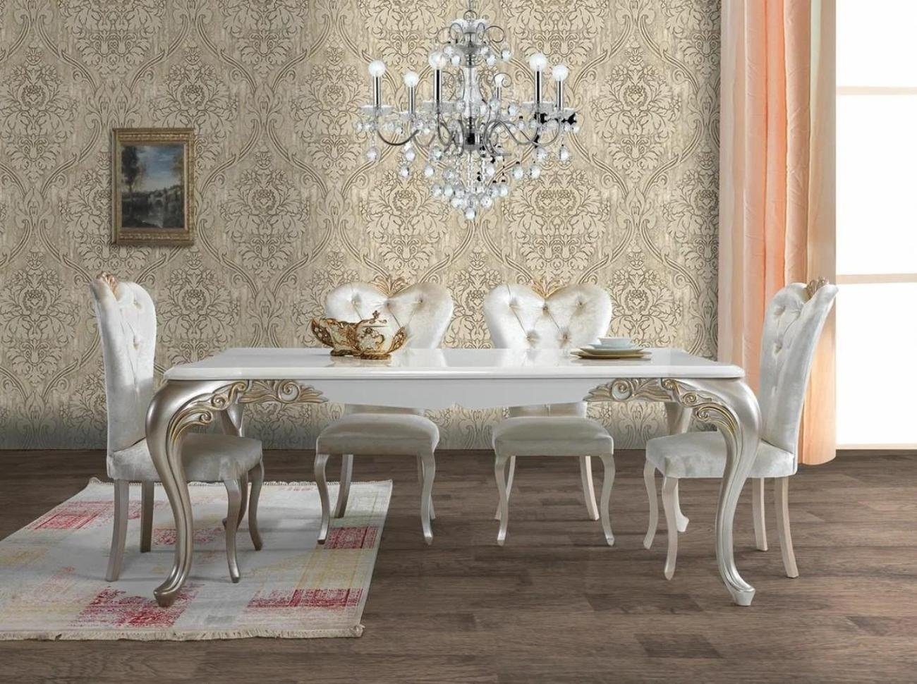 JVmoebel Esszimmer-Set Esszimmer Set Stühle), Klassisch + Esstisch Stühle 1x 6x Esstisch Essgruppe mit Made (7-St., Europa in Garnitur, 6x