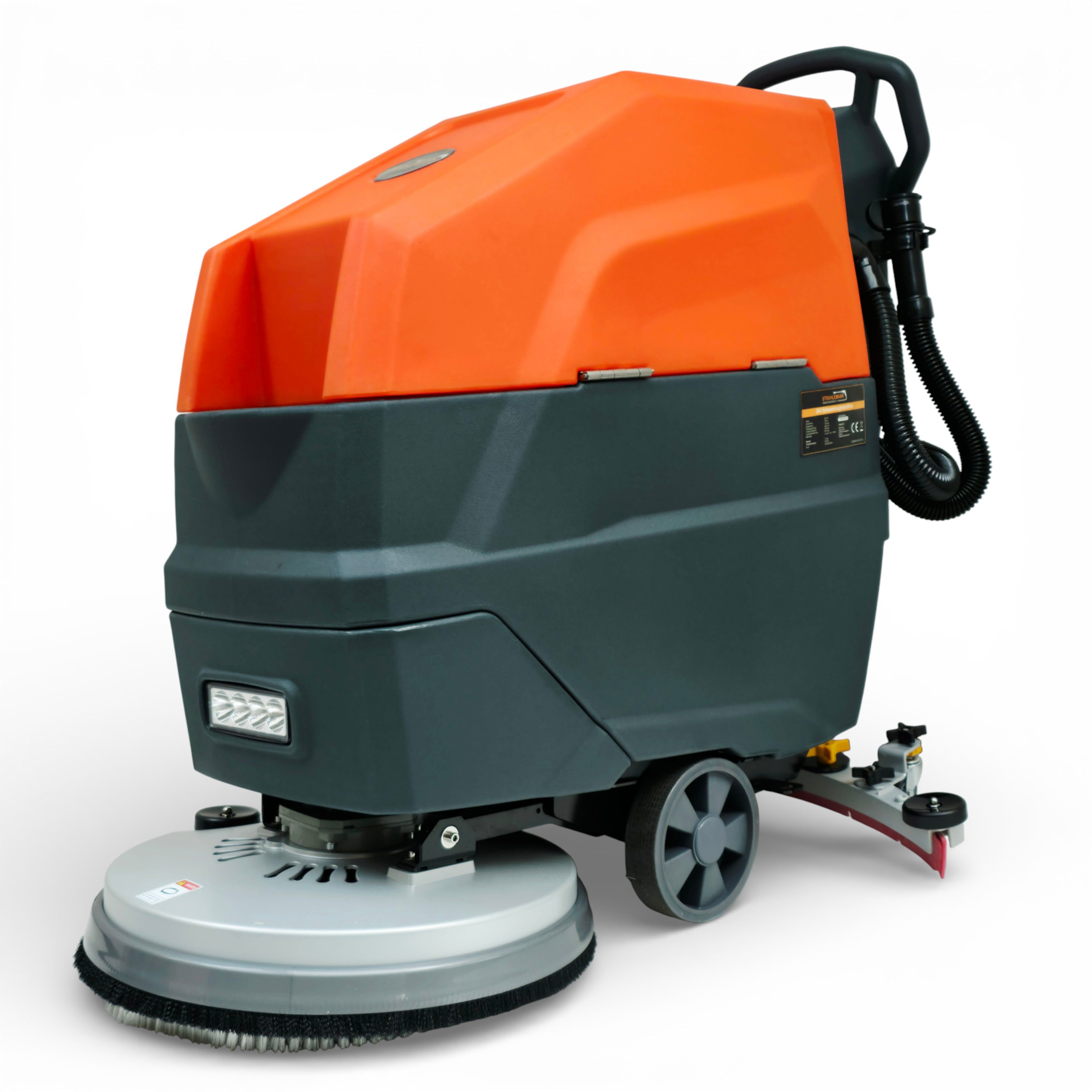 Strahlemann Reinigungsgeräte Hartbodenreiniger Scheuersaugmaschine mit Li-Ionen Akku 24V SM-FS1, 500 W, Bodenreinigungsmaschine mit 53 cm Arbeitsbreite