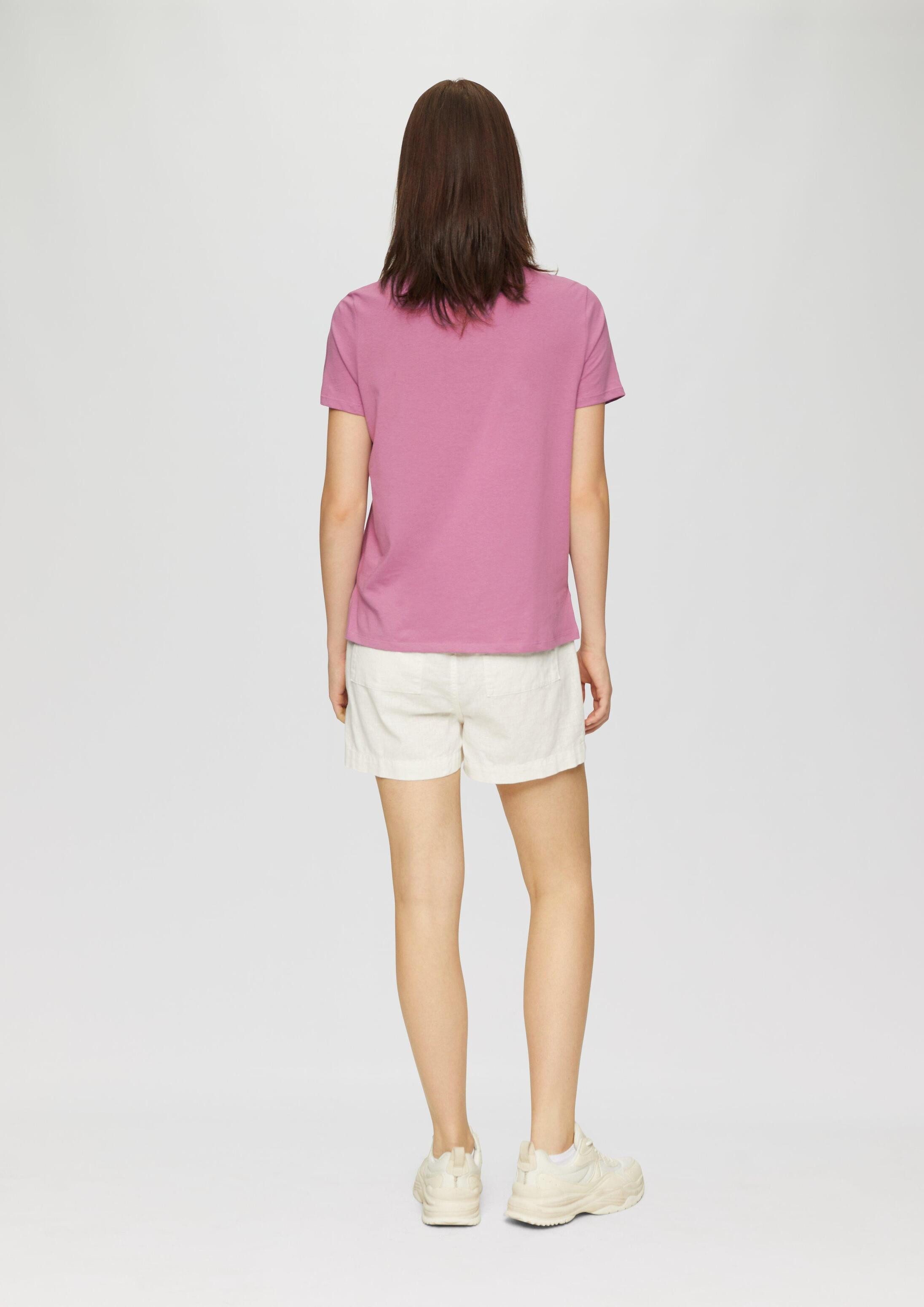 QS Kurzarmshirt T-Shirt T-Shirt aus Jersey mit Frontprint
