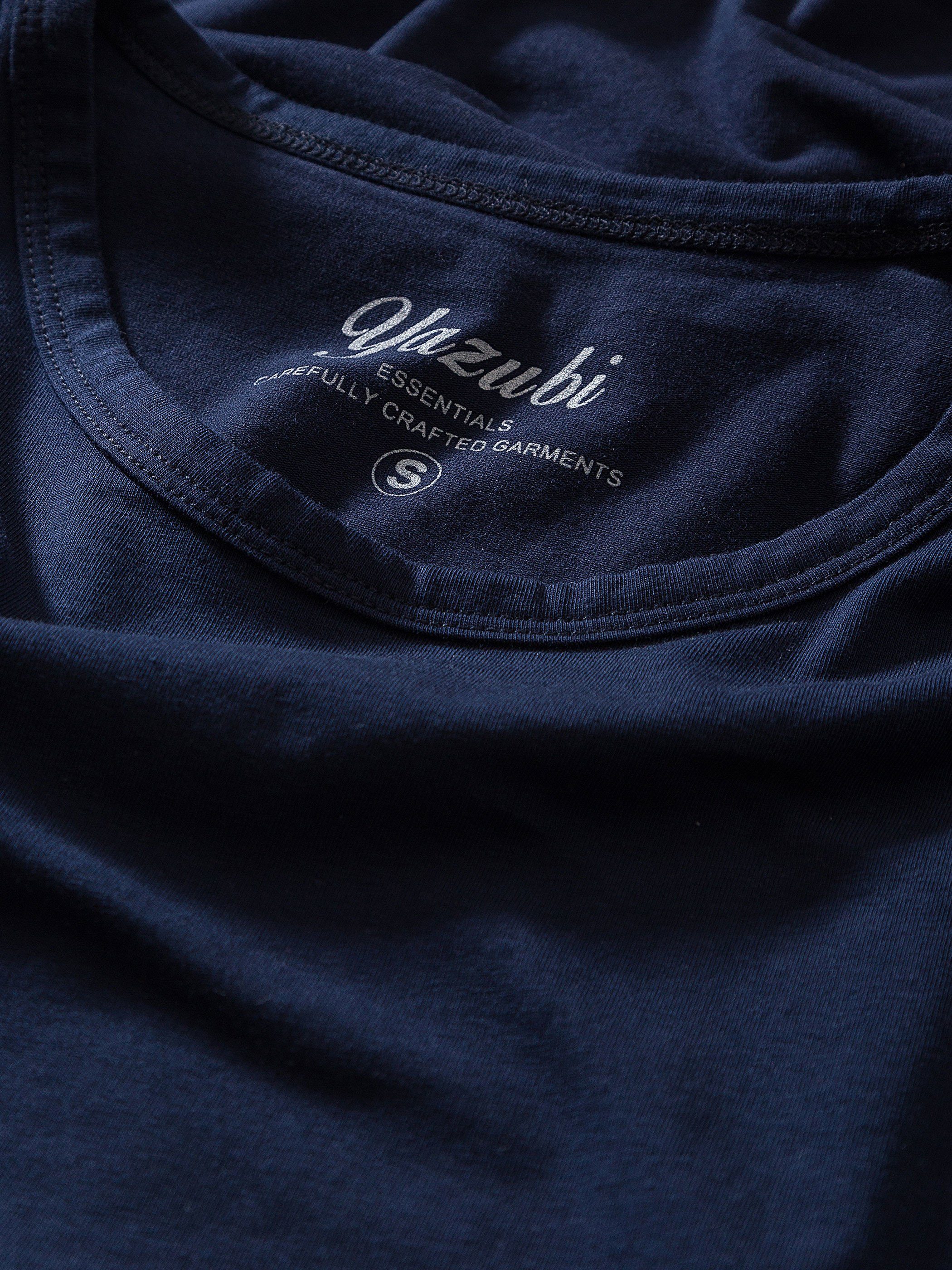 sapphire Yazubi modernes Rundhalsshirt Basic Yazubi Tee Neck Blau Crew 194020) - T-Shirt (1-tlg) Mythic (dark