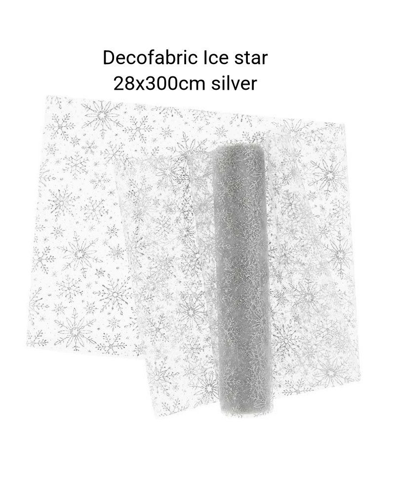 UNIQUE Living Tischband Unique Living Tischband Ice Star Silber 28x300 cm