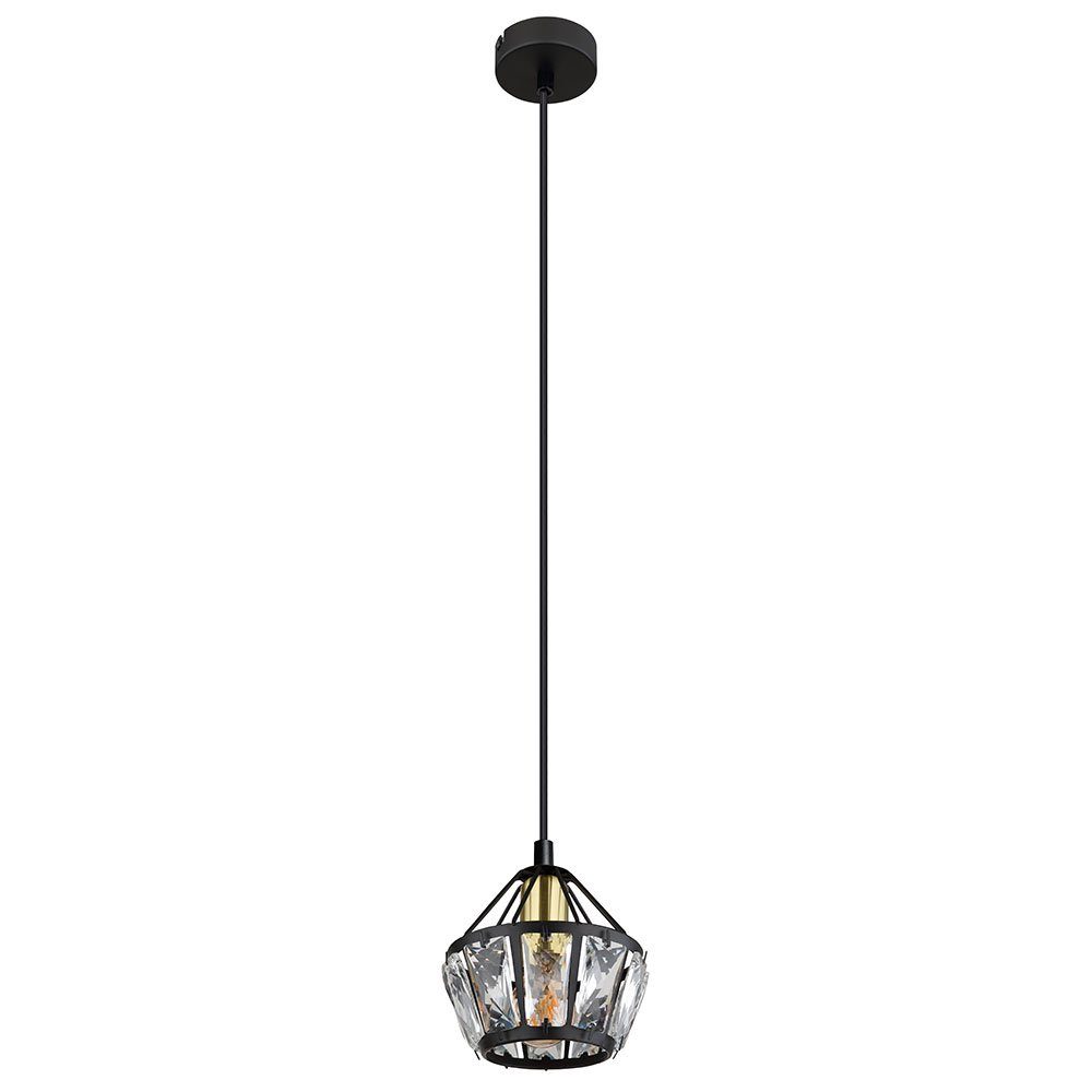 GLOBO LIGHTING Hängeleuchte, Leuchtmittel nicht inklusive, Hängelampe Pendellampe Pendelleuchte Höhenverstellbar Rauchglas Metall