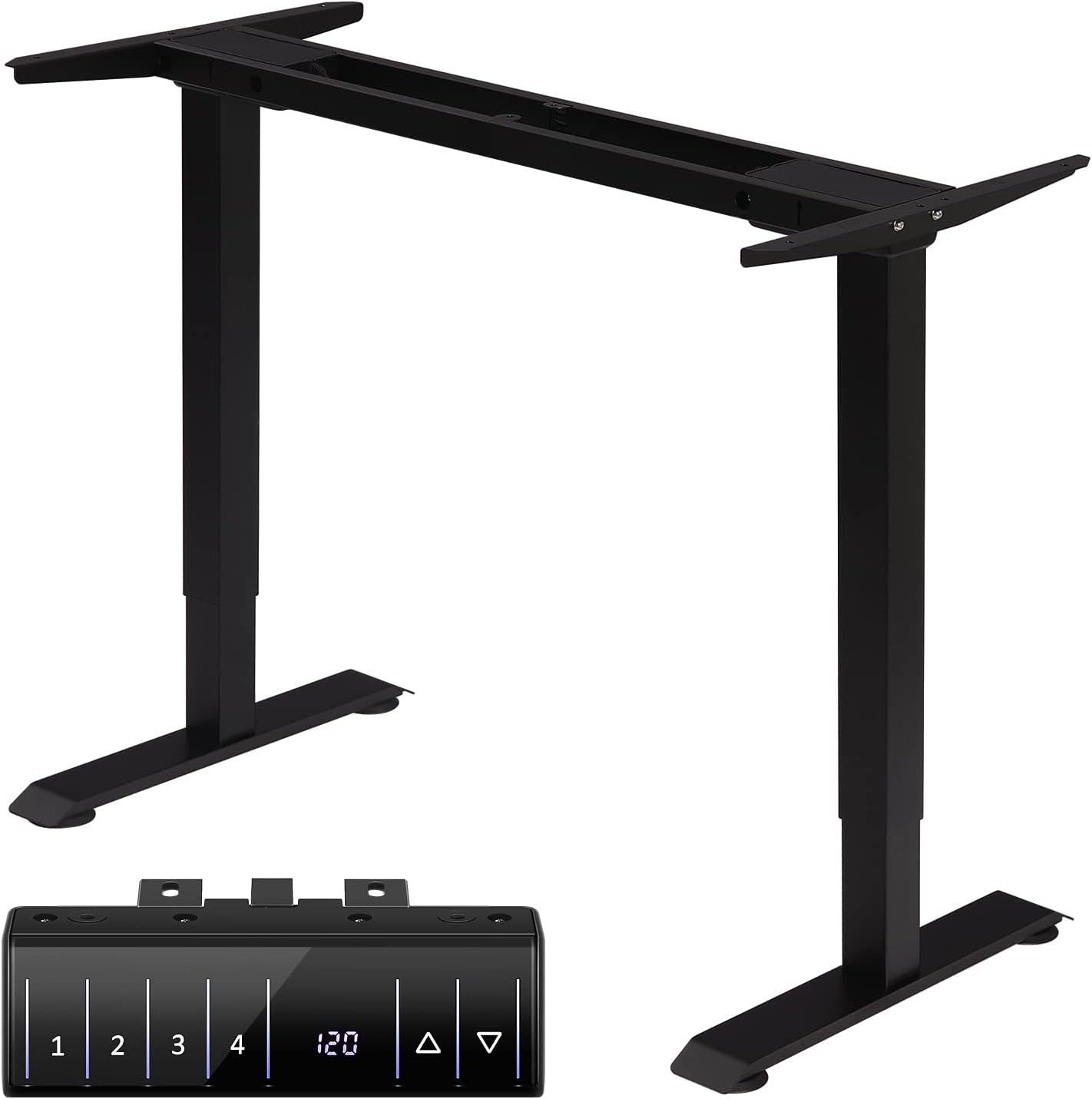 Woltu Schreibtisch (1-St), Tischgestell höhenverstellbar mit Memory-Funktion schwarz