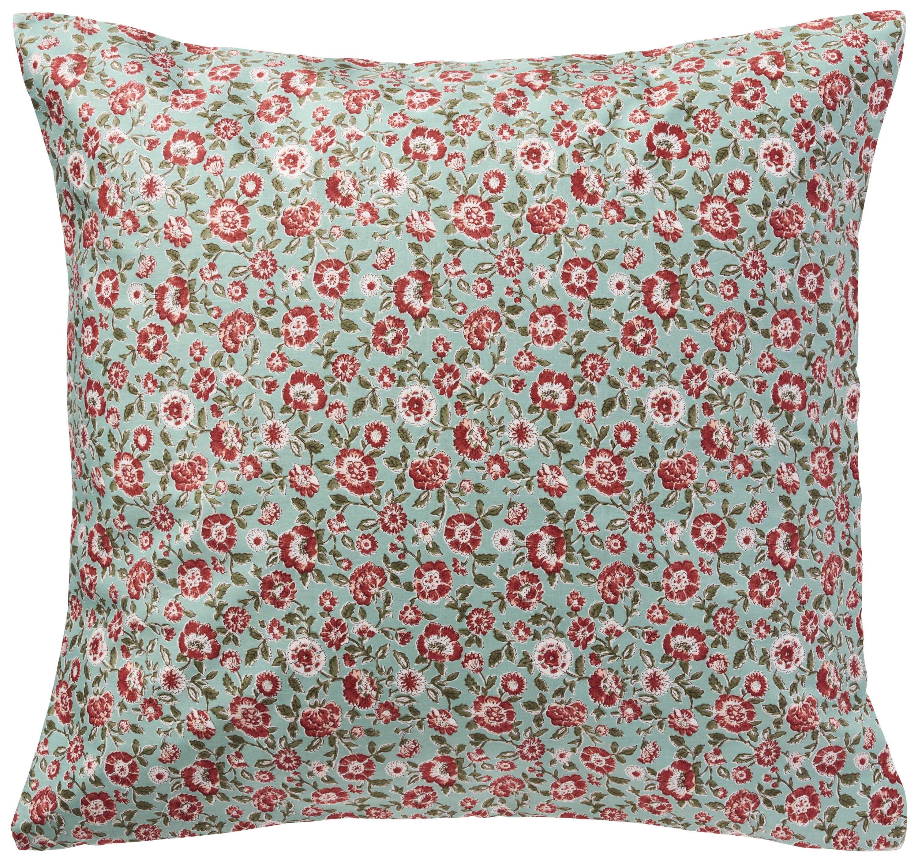 Ib Laursen Kissenbezug Ib Laursen - Kissenbezug Kissenhülle 60x60cm Grün Rost Blumenmuster