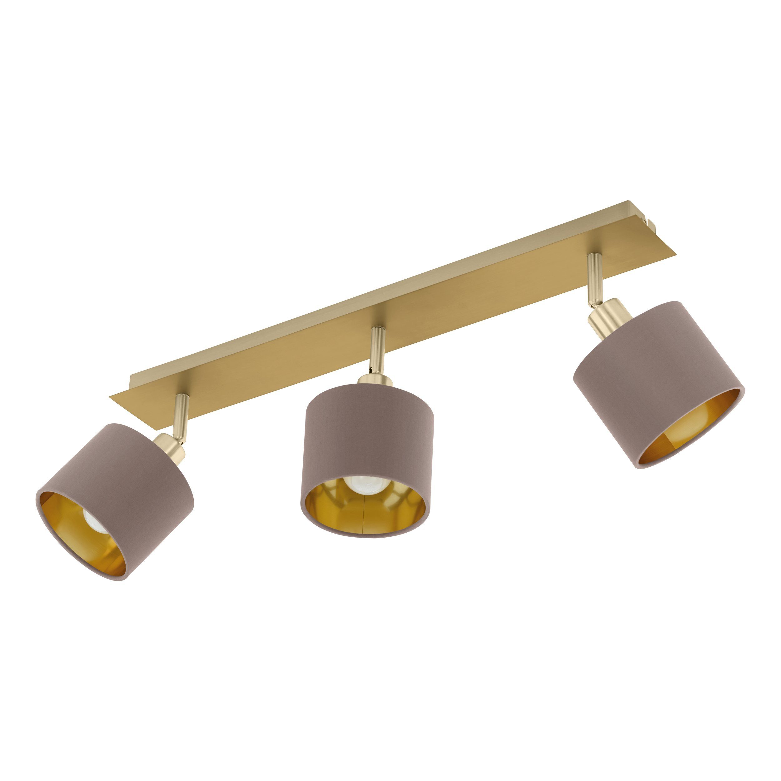 EGLO LED Deckenspot Valbiano, Leuchtmittel exklusive, Deckenspot aus Metall und Textil, E14, Retro, Vintage, schwenkbar